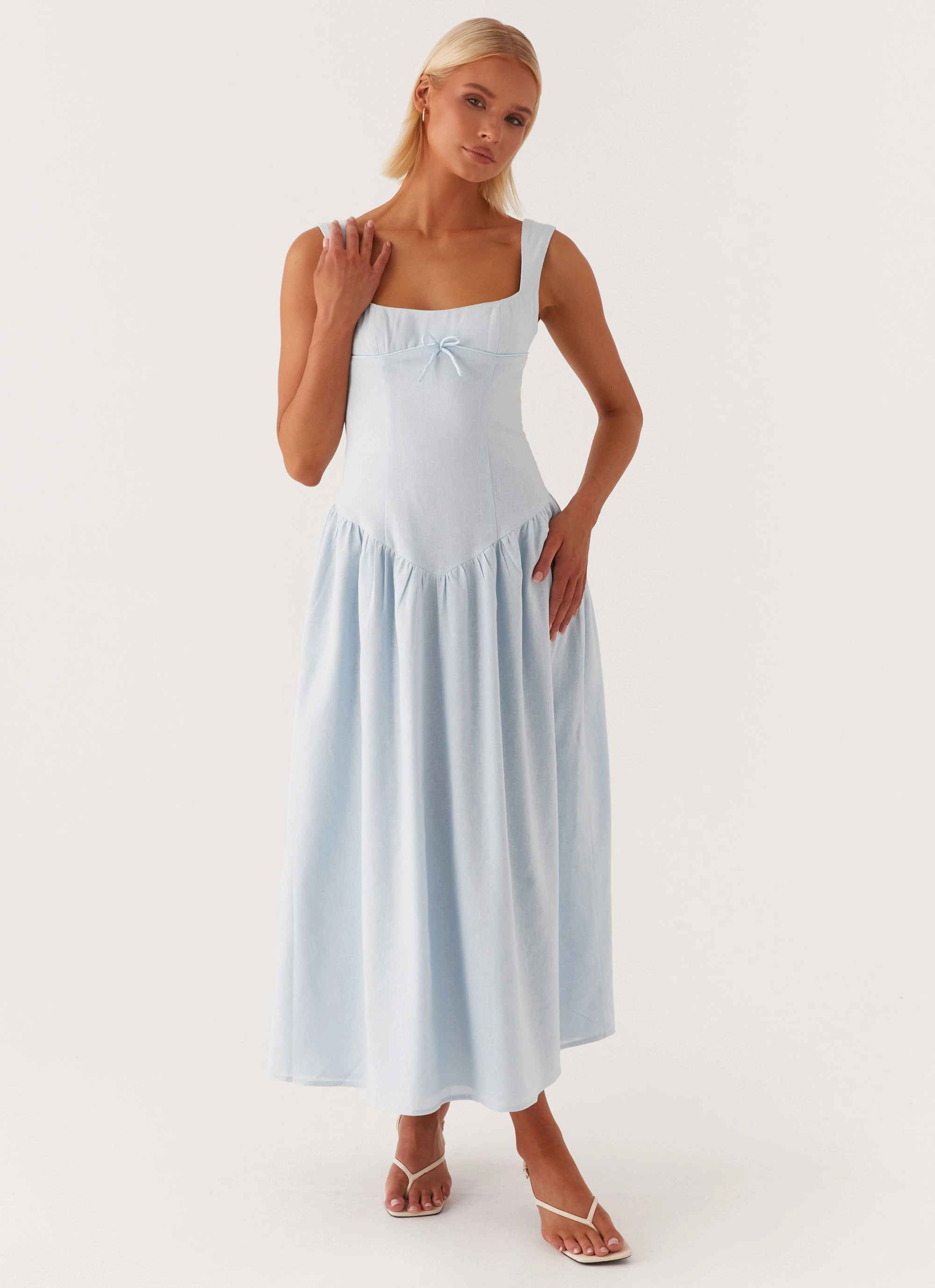 Suzie Midi Dress - Blue Winter Proof Natural Layers