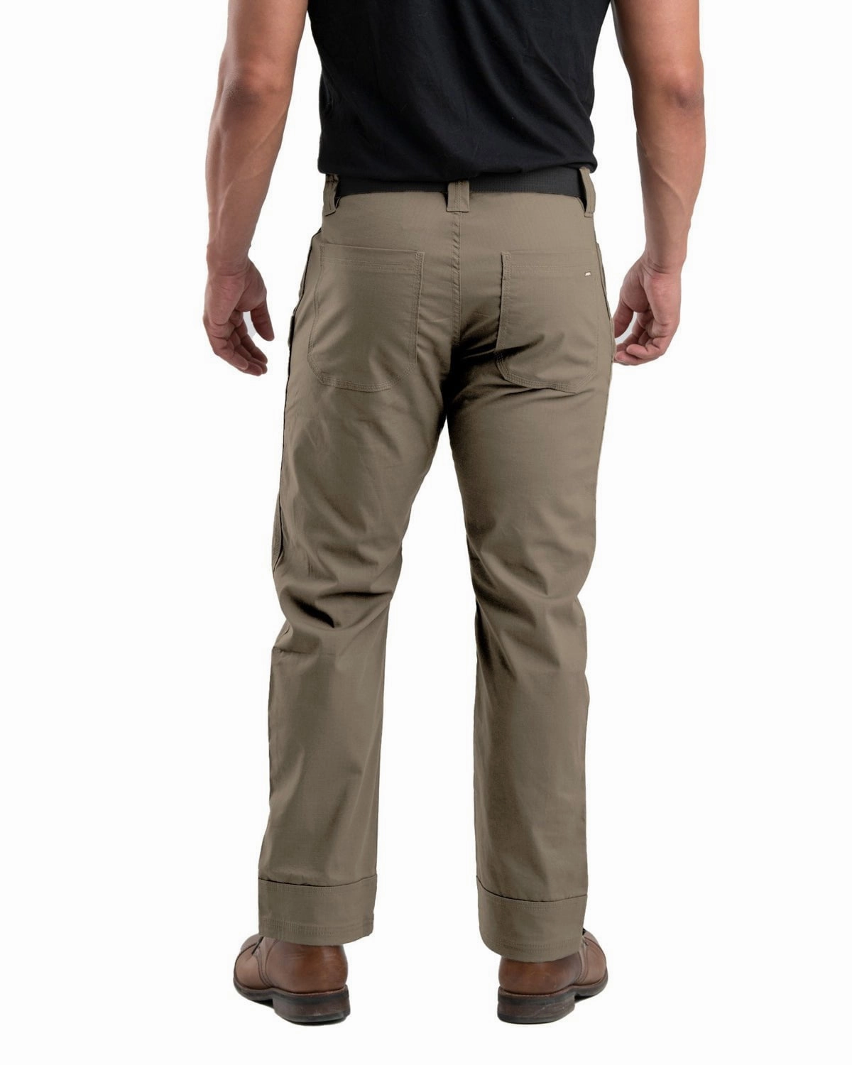 Outdoor Ready SmoothZipClosure Berne Apparel Mens Highland Flex Ripstop Straight Putty Cotton Blend Work Pants