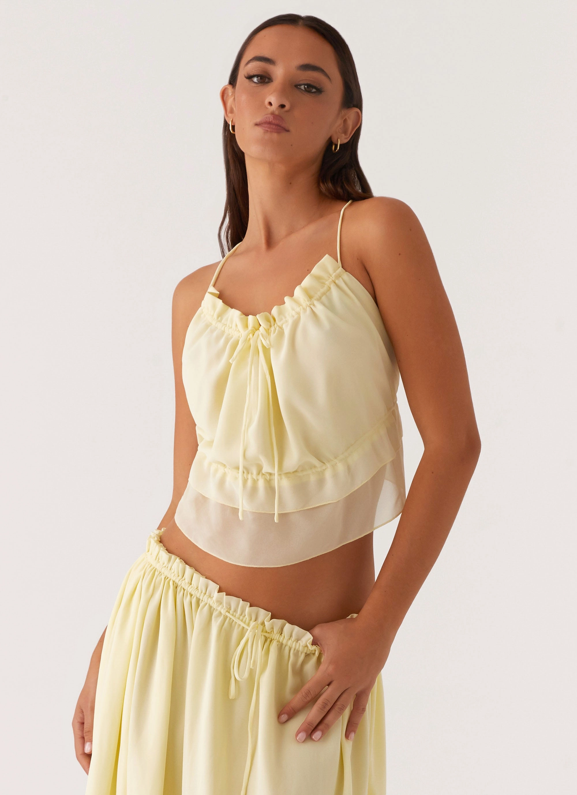 Cold Weather Zaya Backless Top - Yellow