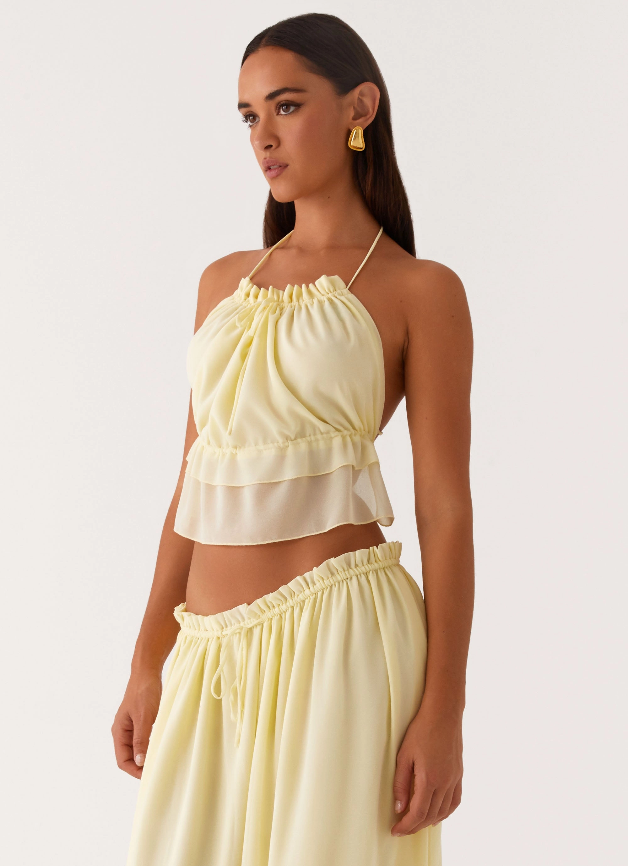 Microfiber Insulation Zaya Backless Top - Yellow