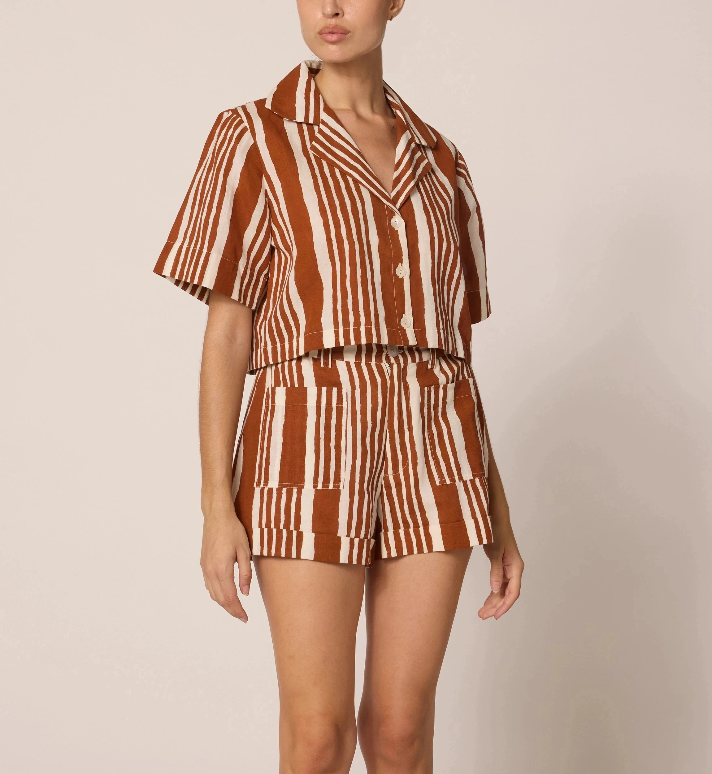 MultiFunctionalDesign Mizuki Blouse | Vecchio Stripe