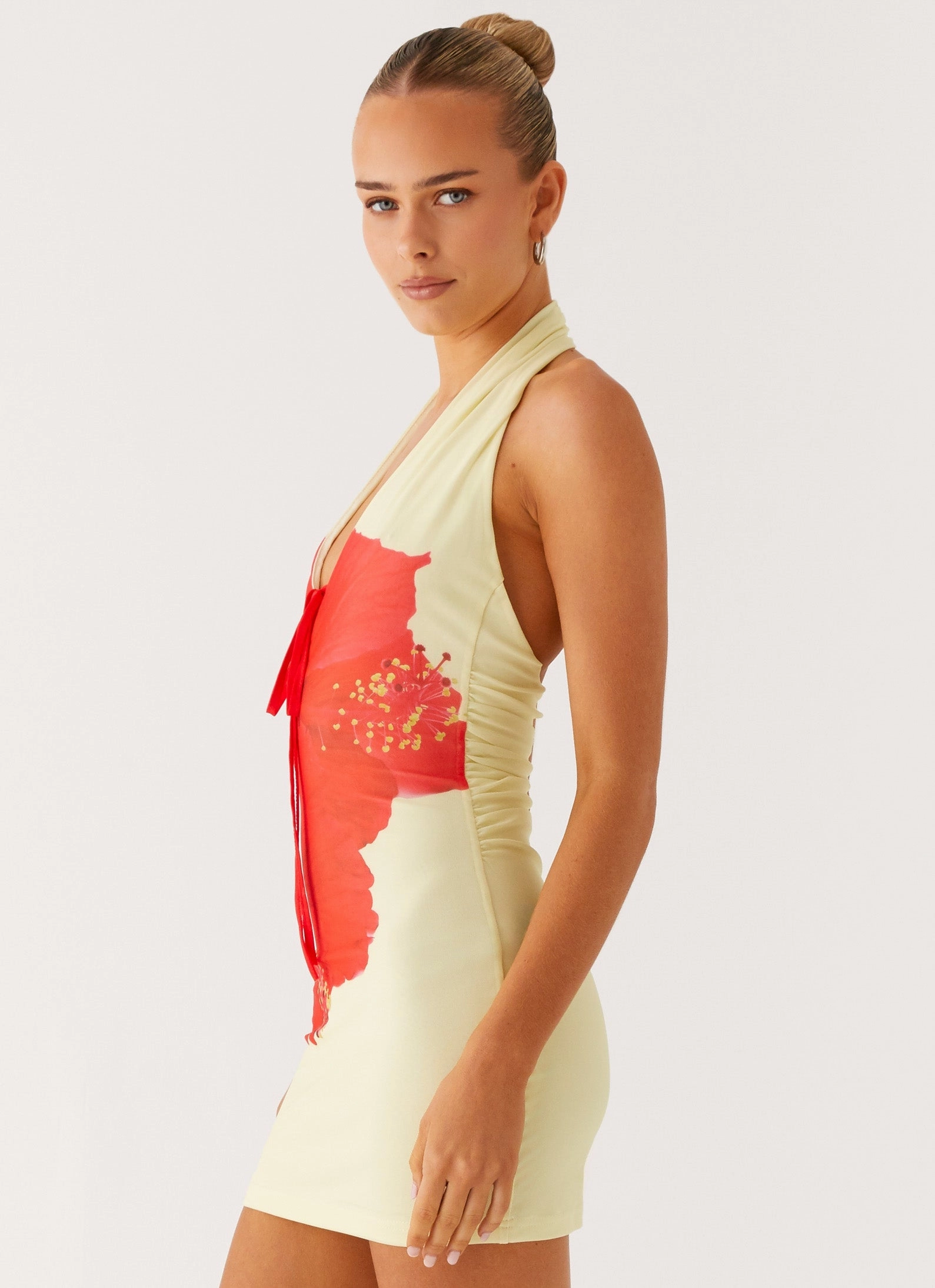 Know You Better Mini Dress - Scarlet Floral All-Weather Protection