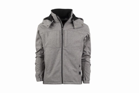 STS Ranchwear Mens Weston Heather Gray Poly/Spandex Softshell Jacket Weatherproof Zipper Closure