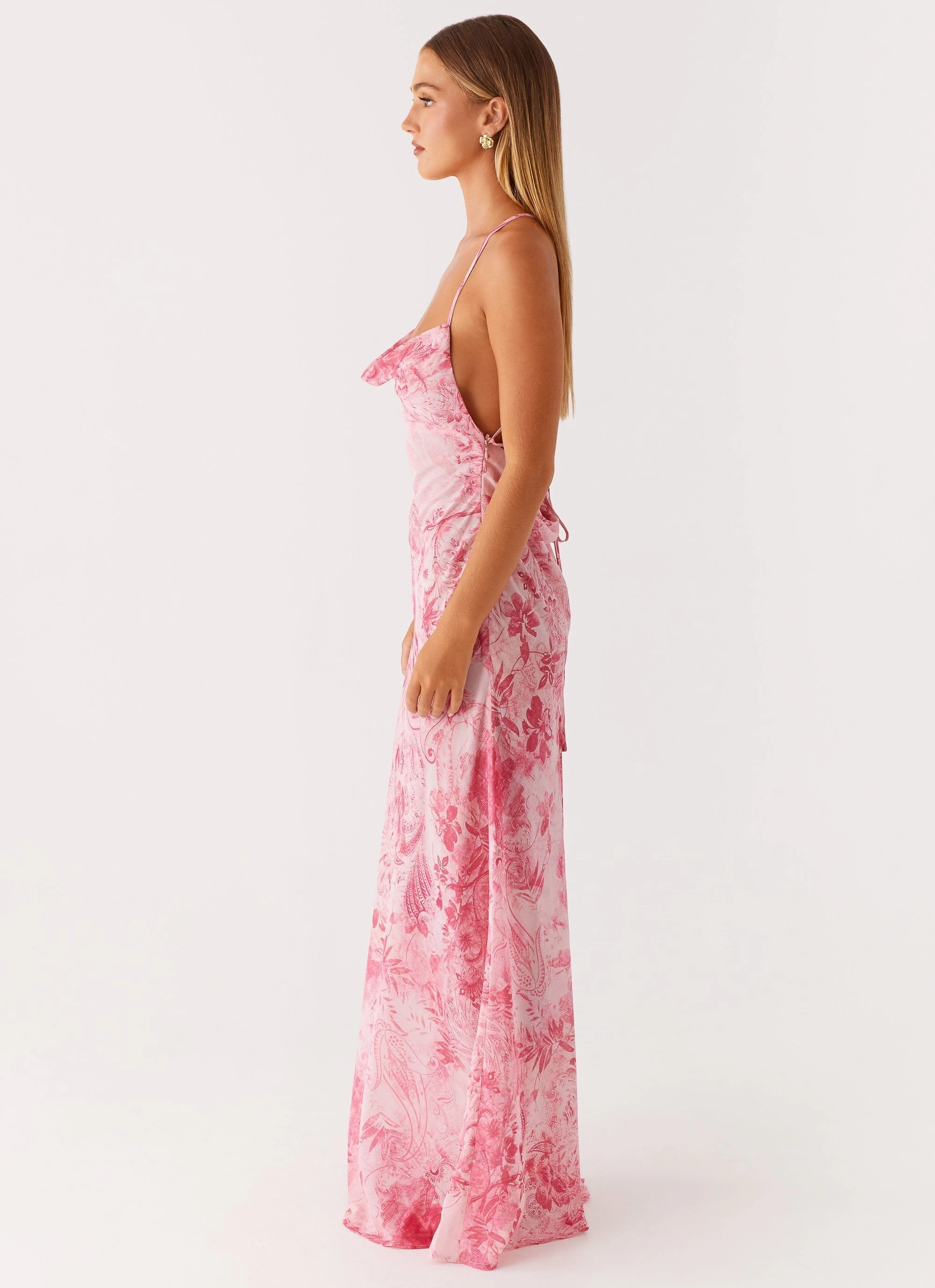 Travel Comfort Happy Scent Tara Maxi Dress - Pink Print
