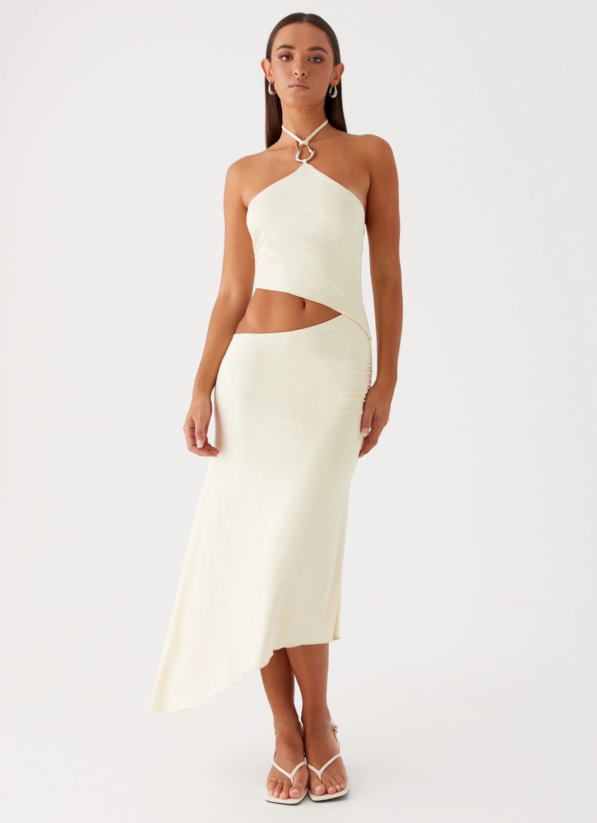 Chilly Comfort confident look Tasha Maxi Dress - Lemon
