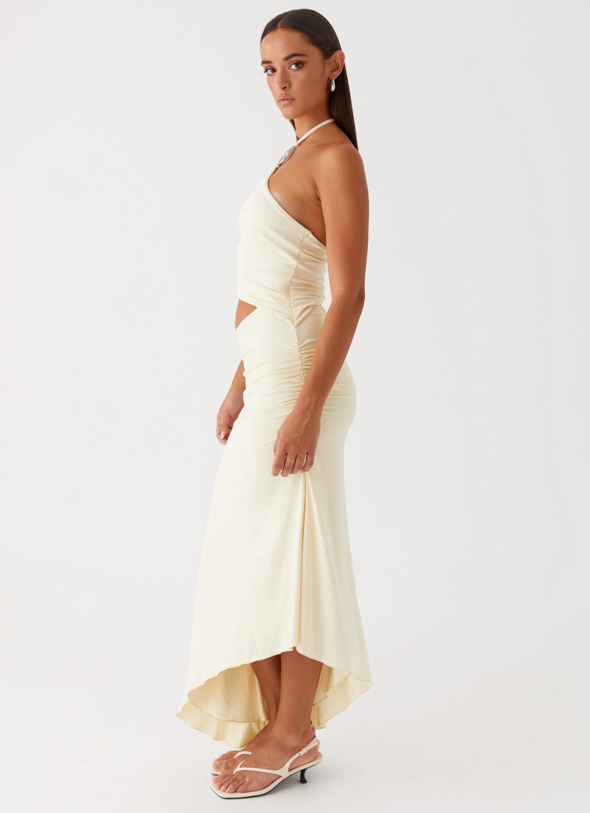 Hook-And-Eye Tasha Maxi Dress - Lemon