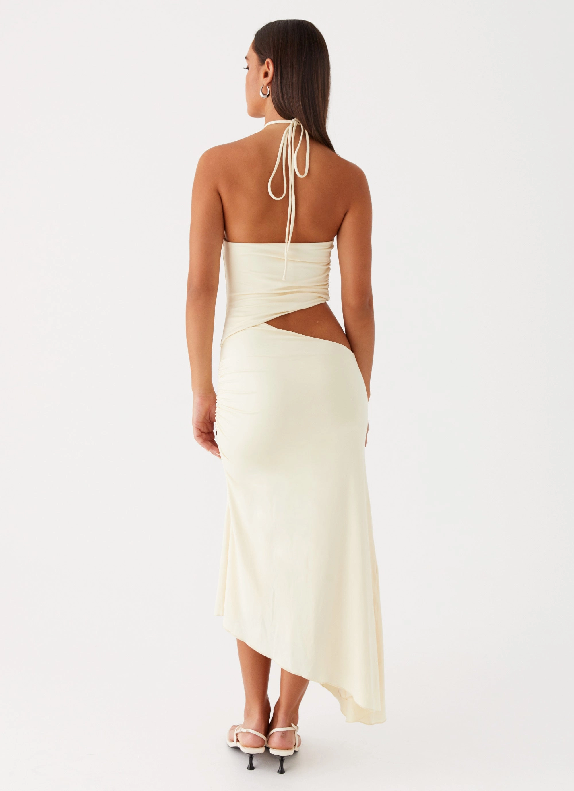 Radiant Mood High-Neck Tasha Maxi Dress - Lemon