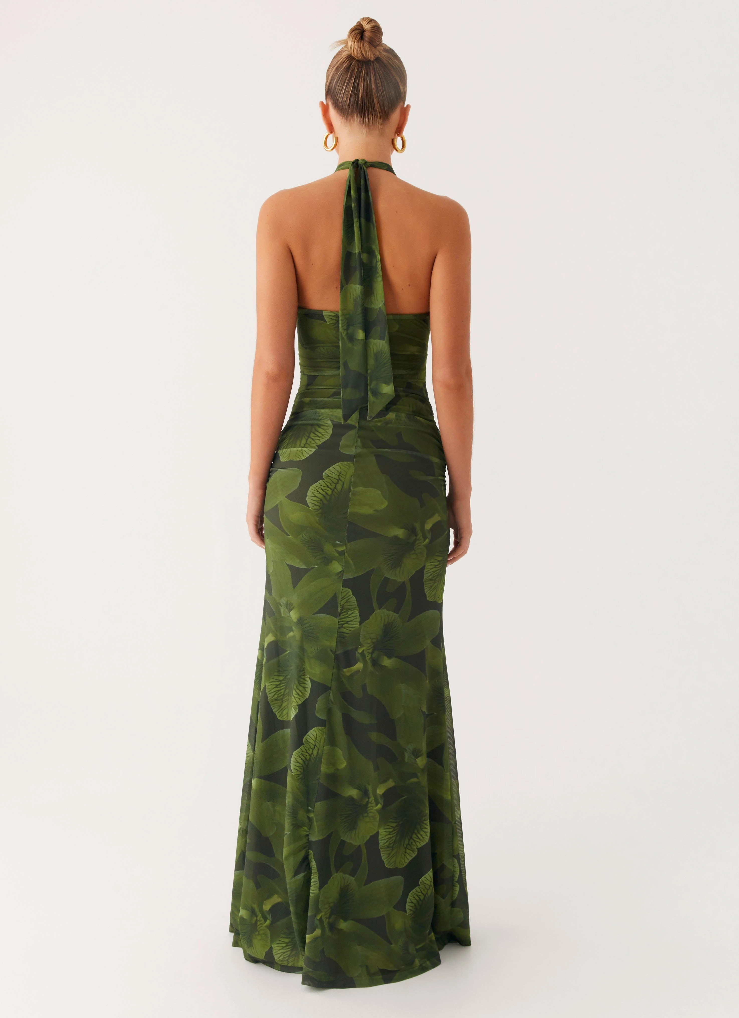 Solid Color Tatyana Maxi Dress - Tropic Floral