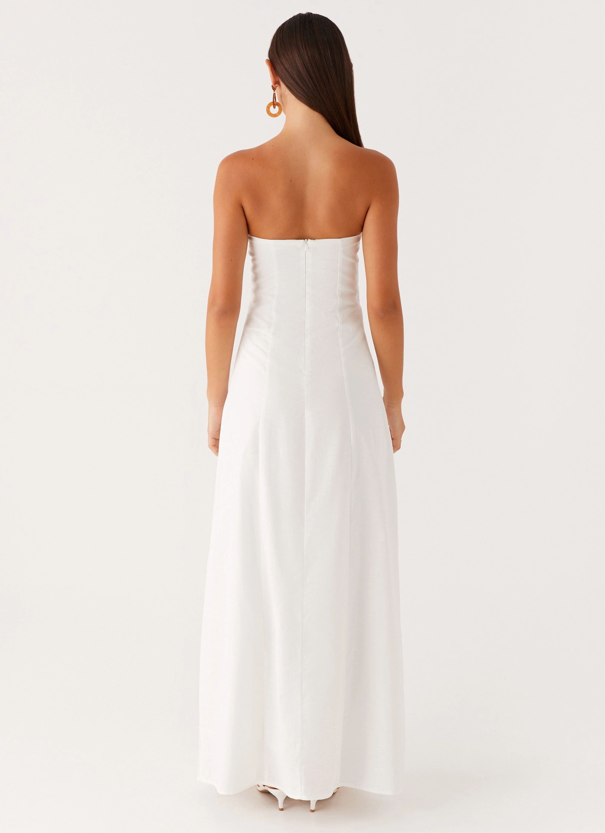 Classic Edge New Mood Tayla Linen Maxi Dress - White