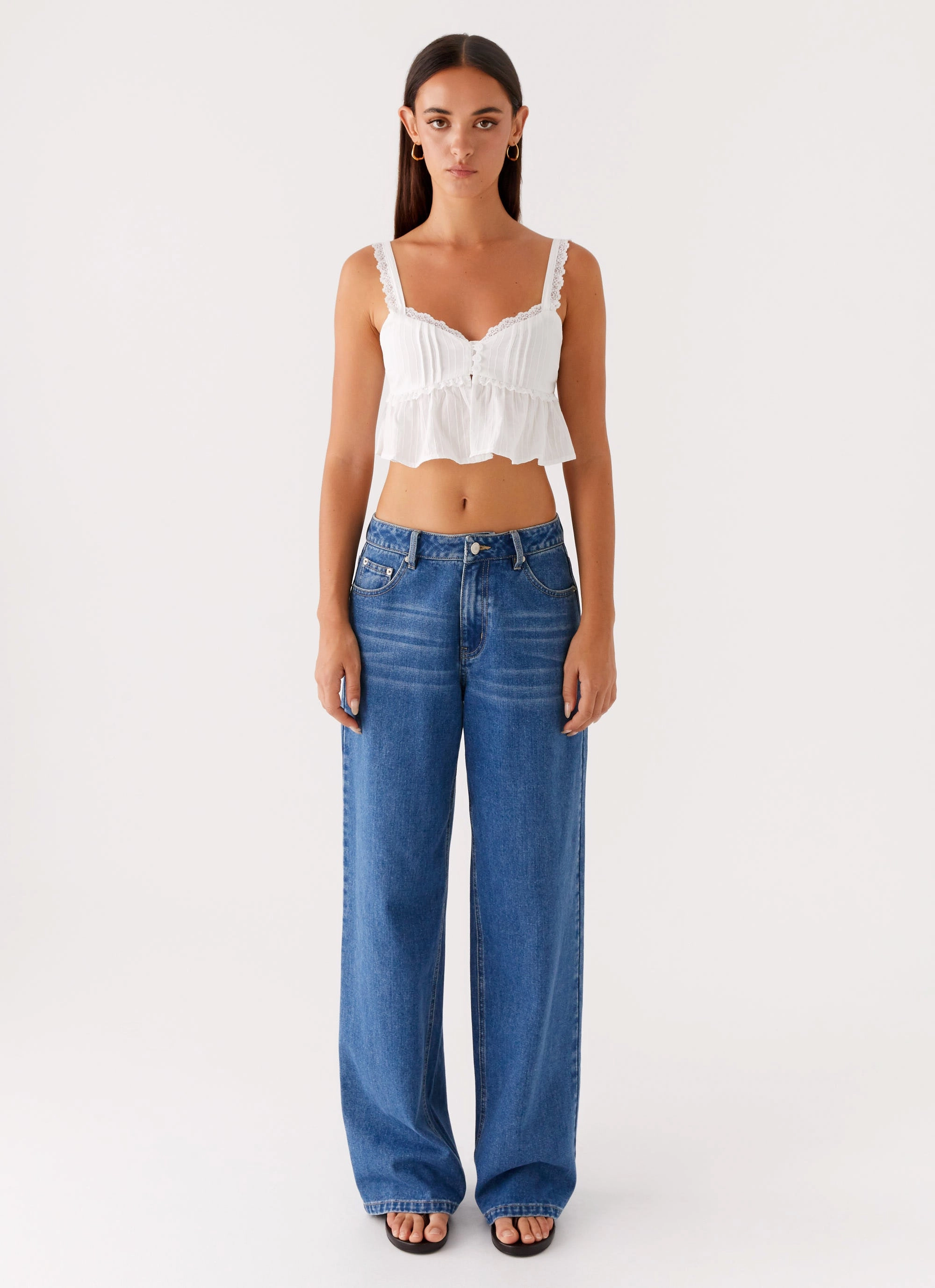 Quick Release Fasteners Elliana Cami Top - White