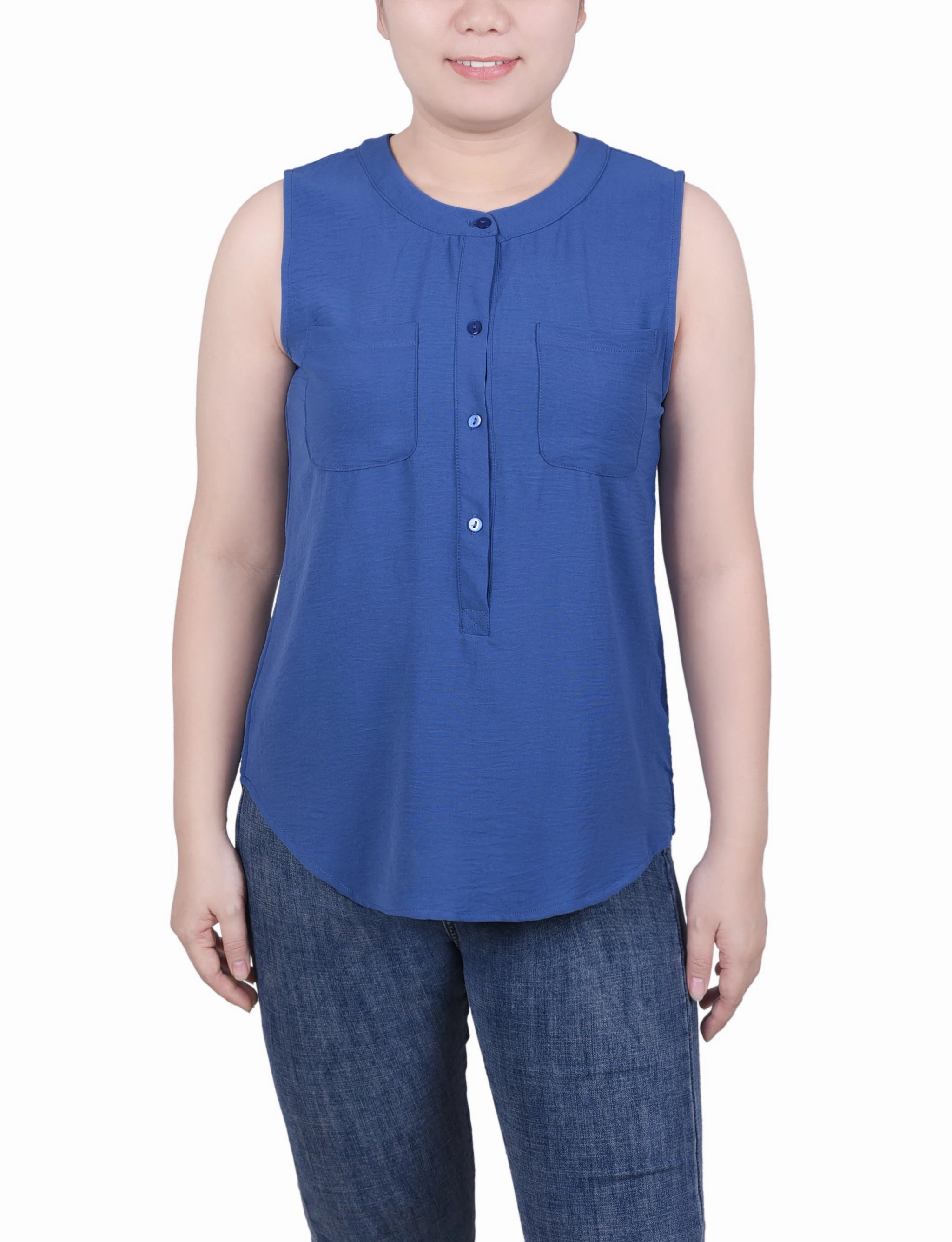 Sleeveless Air Flow Blouse MultiPanelDesign AntiStaticFabric