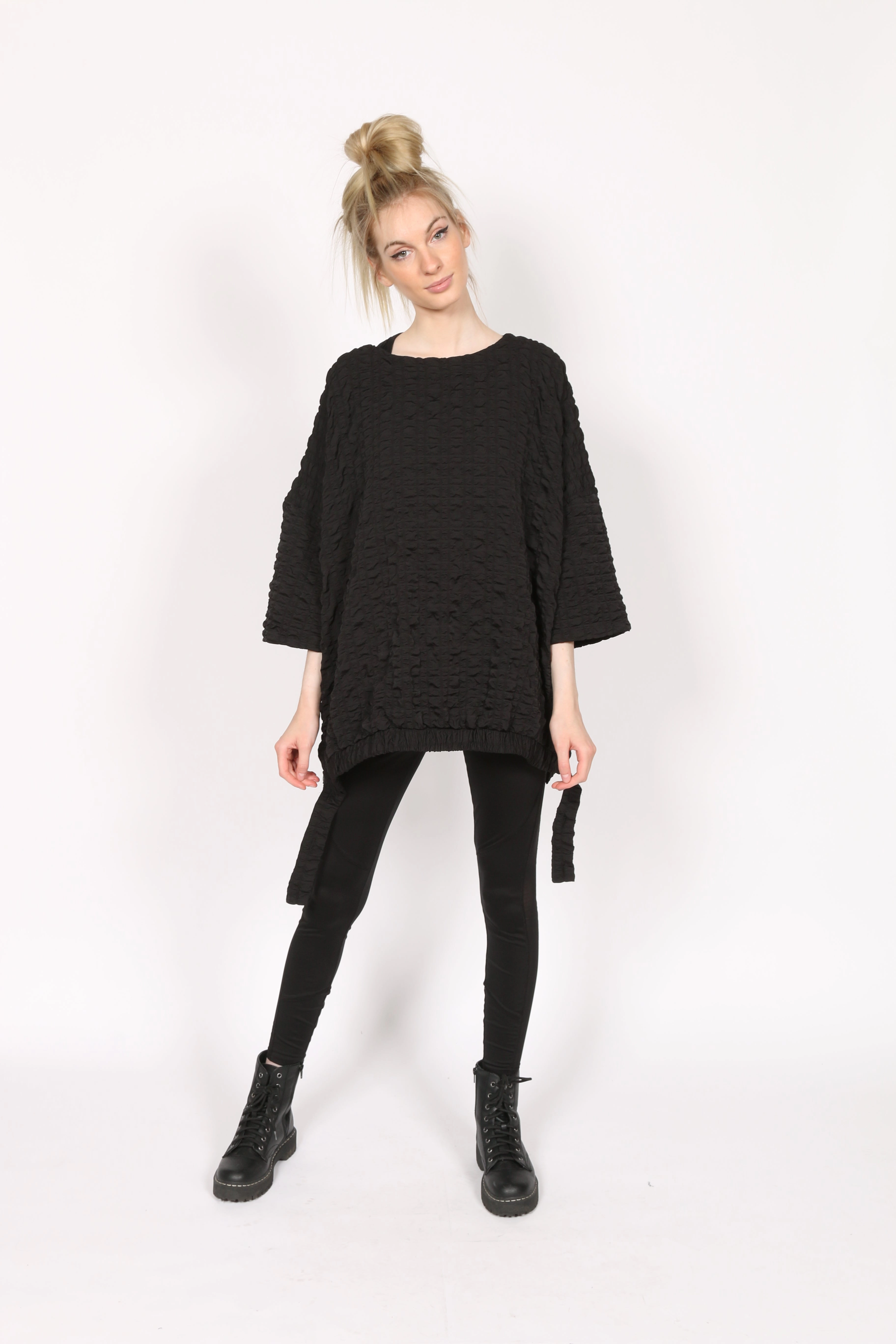 Loose Blouse BreathableMeshPanels Pot5 Mei top