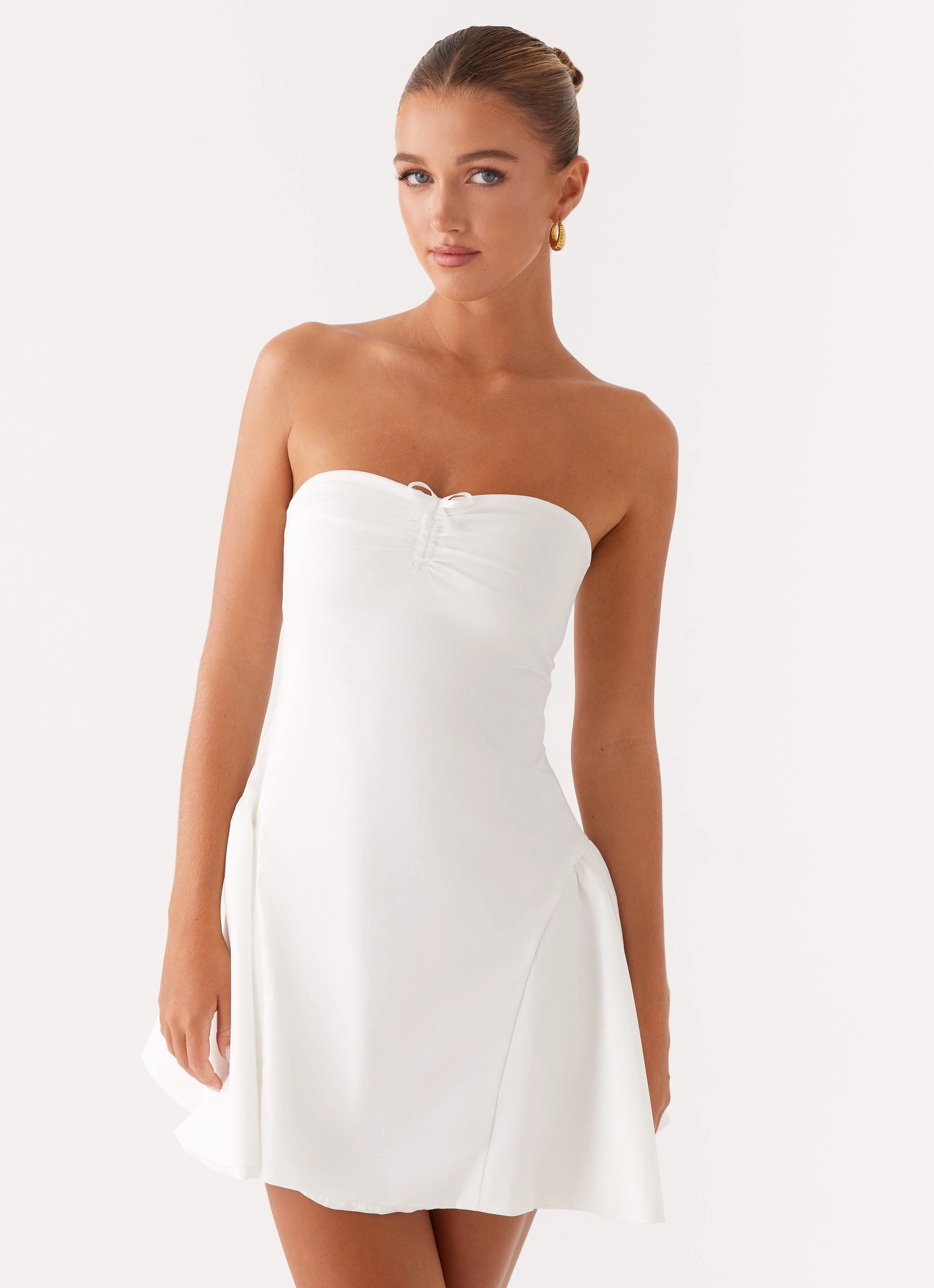 Lucille Mini Dress - White Garden Fresh