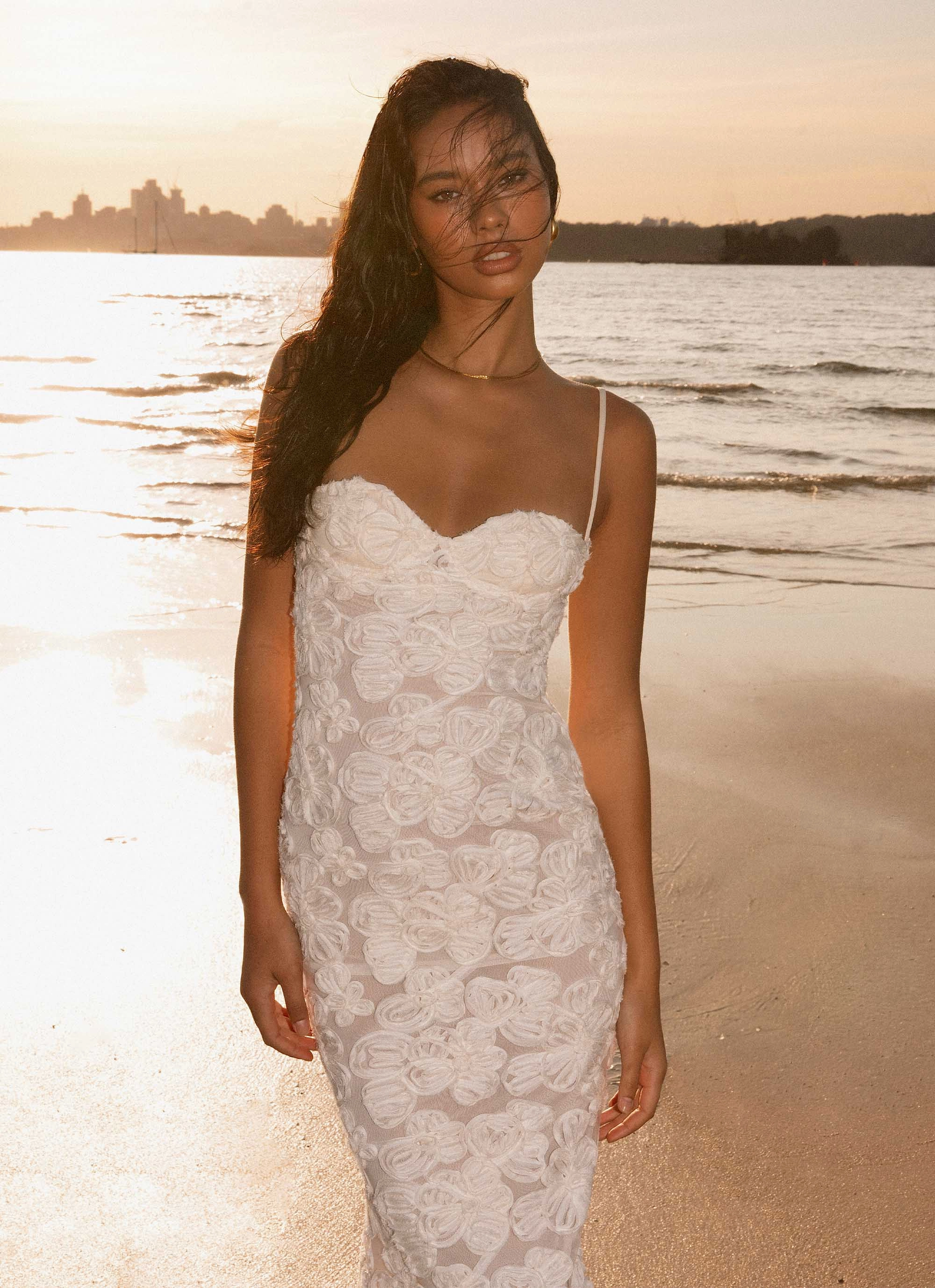 Fleece Jacket That Girl Maxi Dress - Ivory