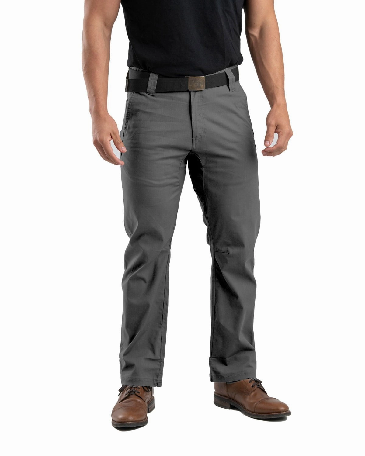 ErgonomicStitching Cozy Design Berne Apparel Mens Highland Flex Ripstop Straight Slate Cotton Blend Work Pants