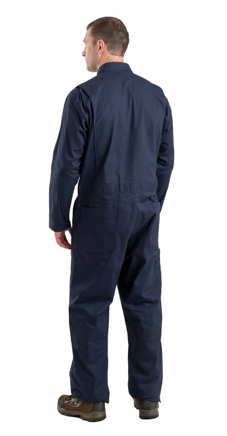 Recycled Textile Evening Out Berne Mens Navy Cotton Blend Highland Flex Unlined Coverall