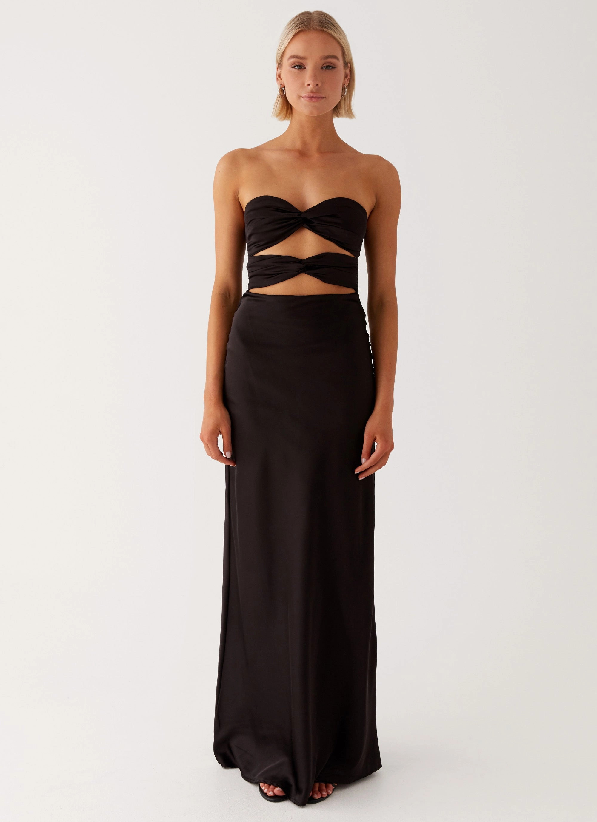 Simple Style Tianna Strapless Maxi Dress - Black