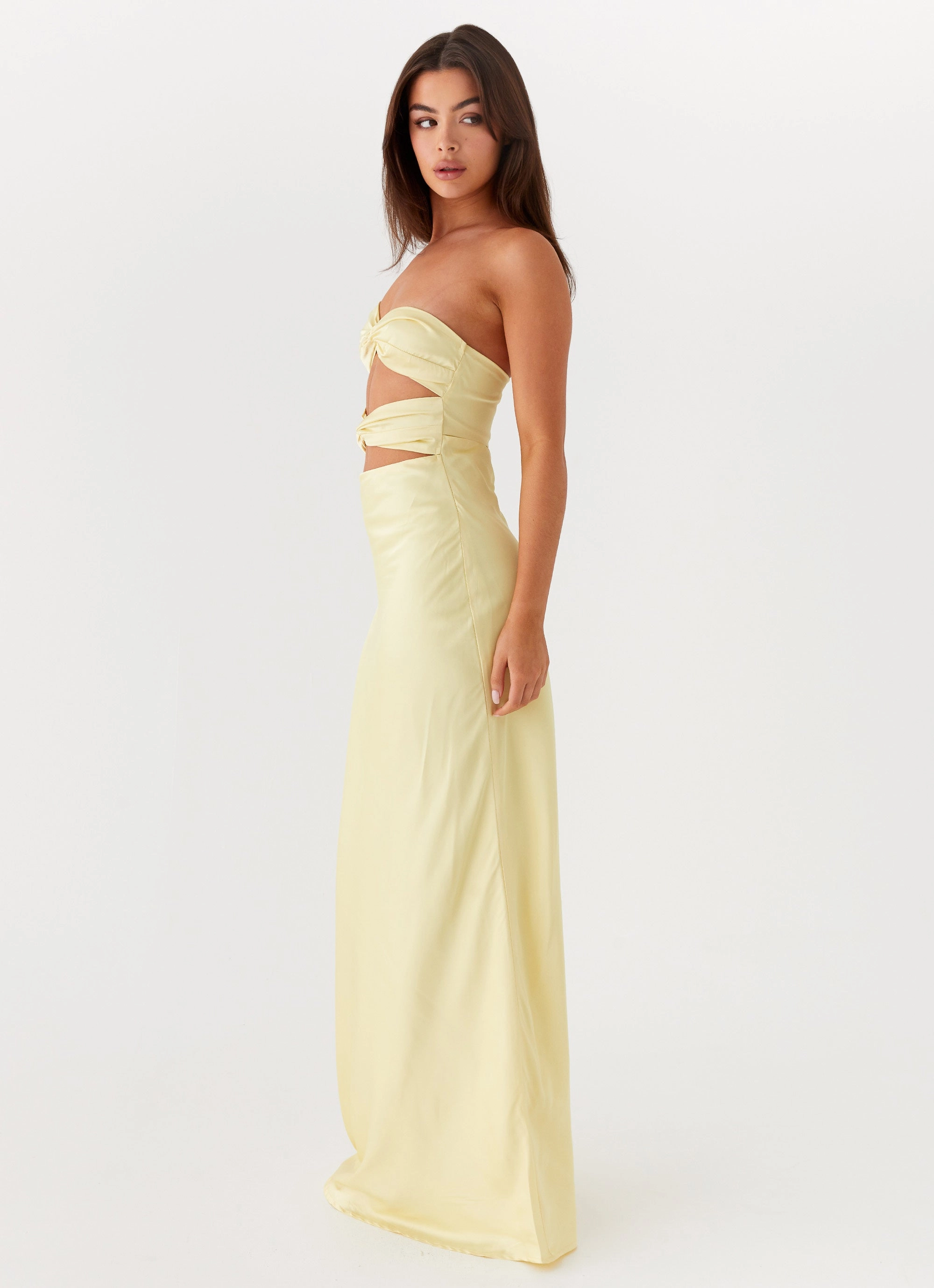 Soft Outerwear Tianna Strapless Maxi Dress - Yellow
