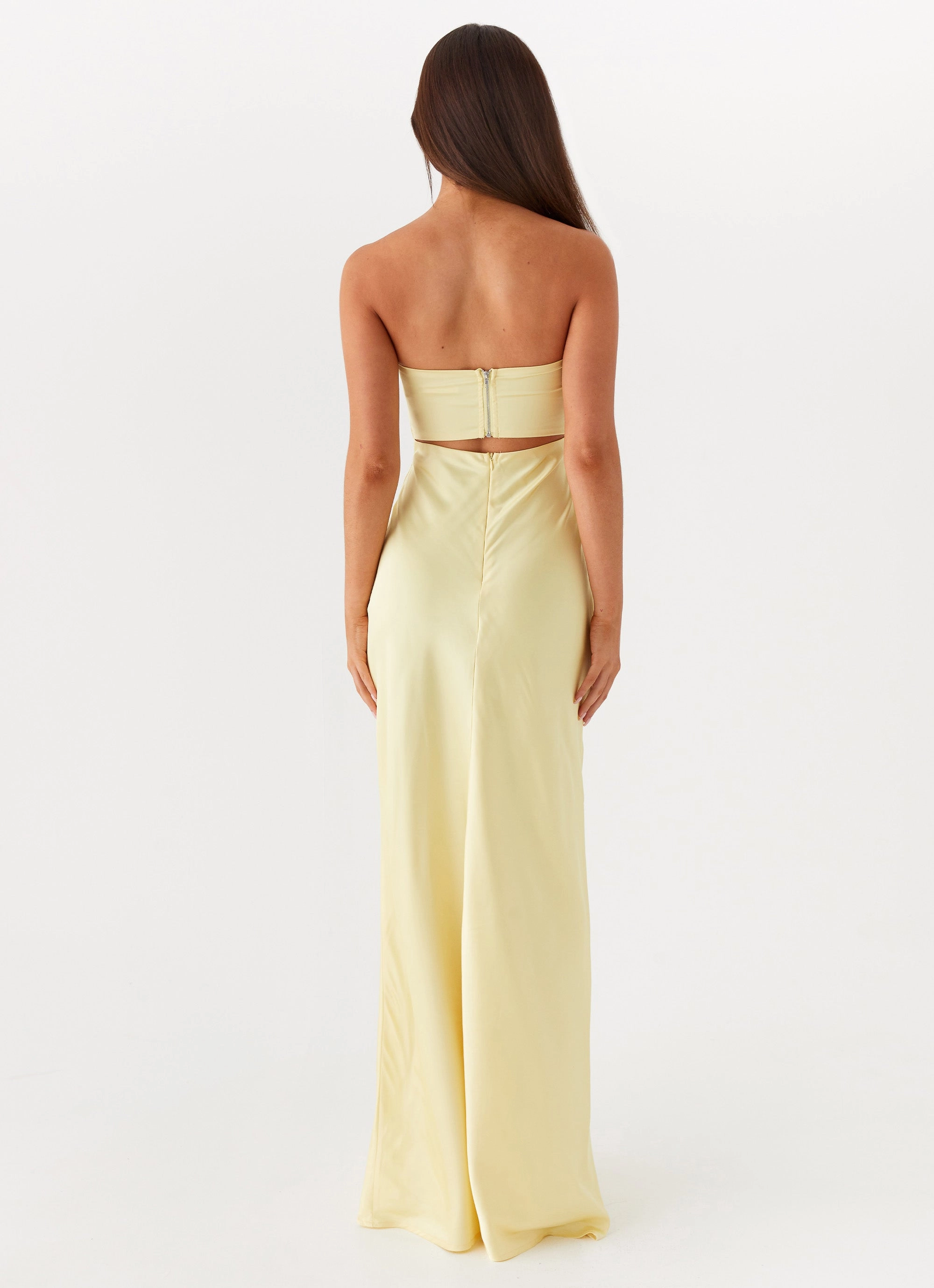 Tianna Strapless Maxi Dress - Yellow Travel Outerwear Snow Day