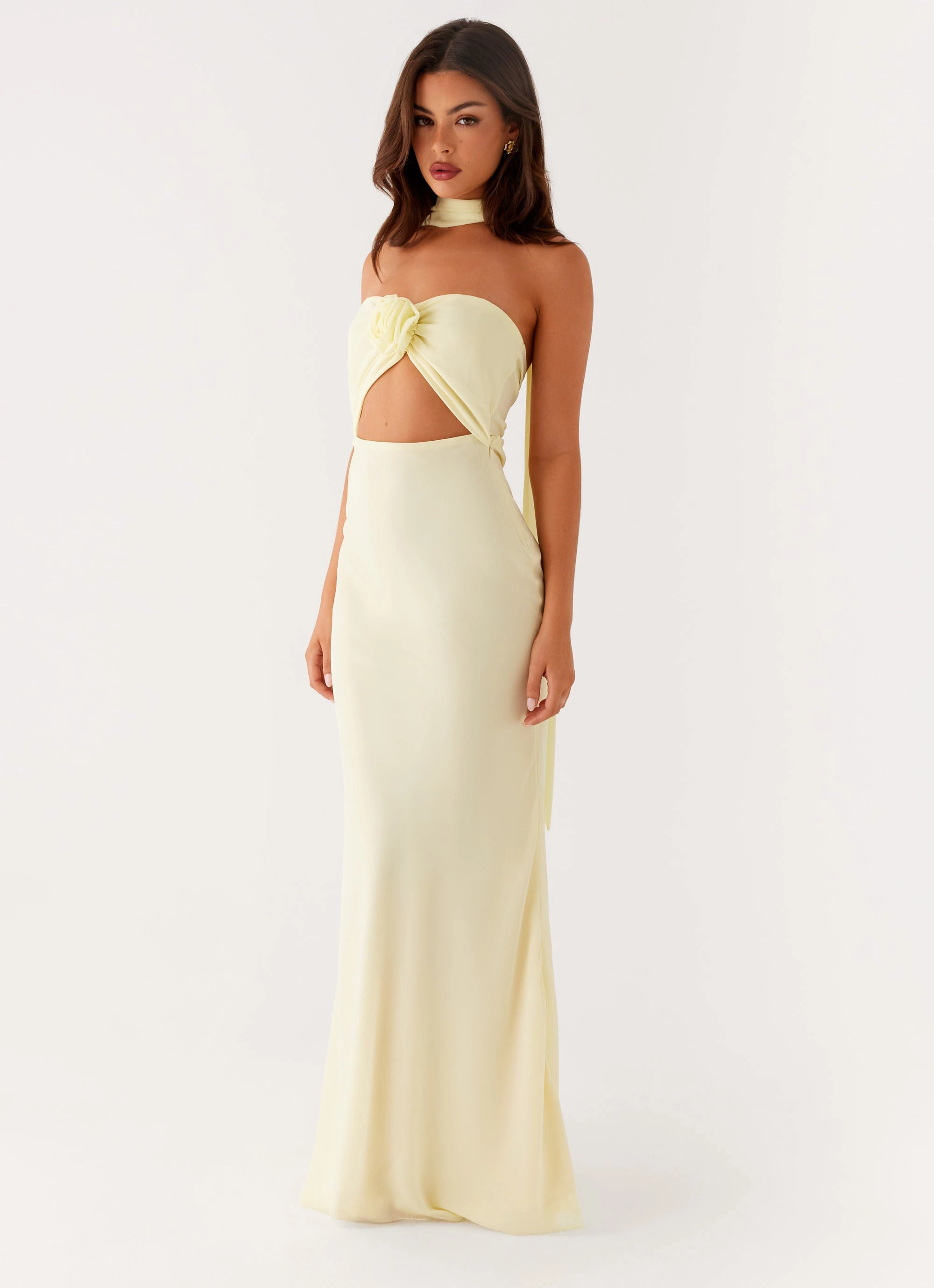 Stream Cut New Light Maxi Dress - Yellow