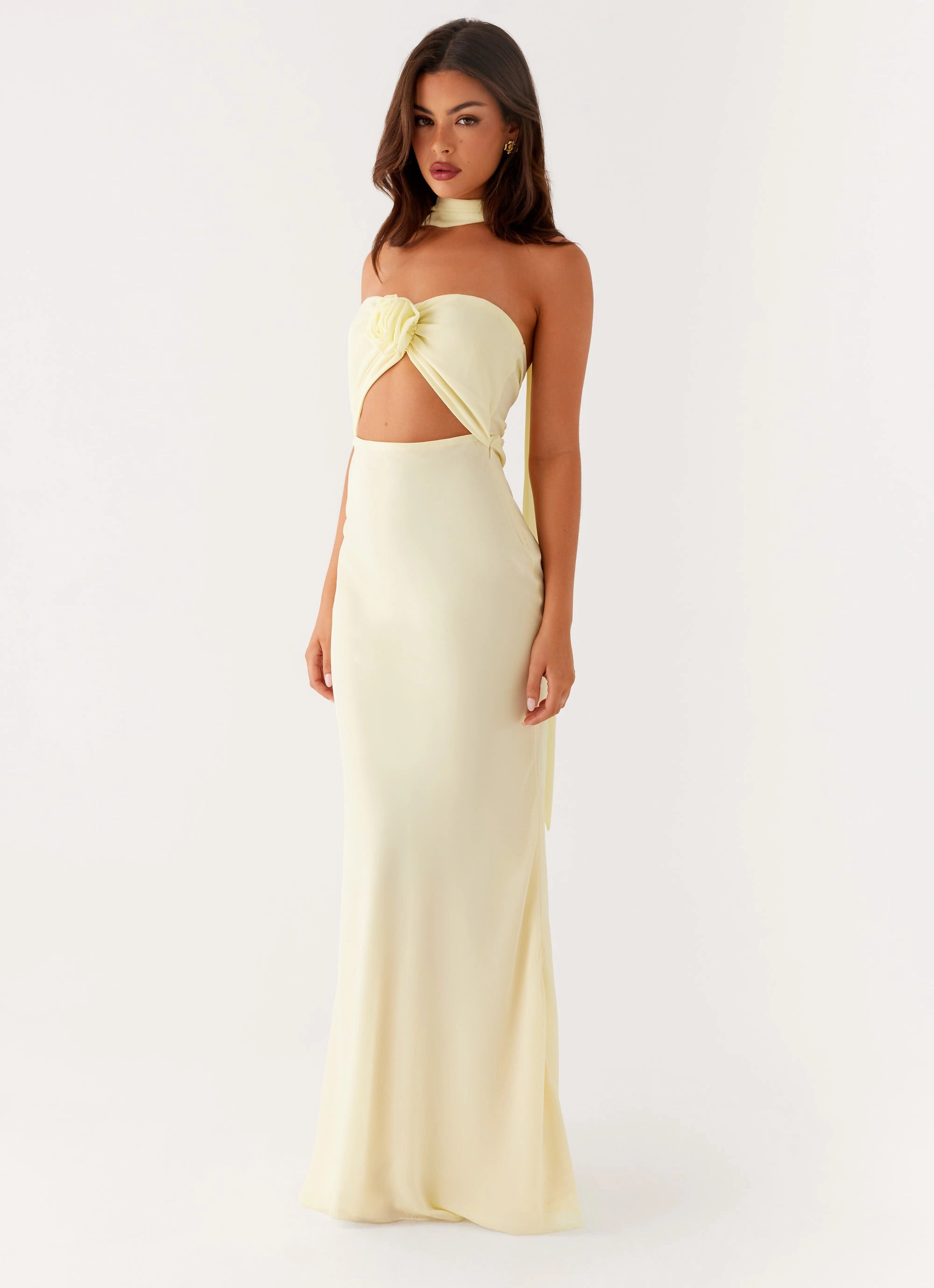 New Light Maxi Dress - Yellow Long Sleeve