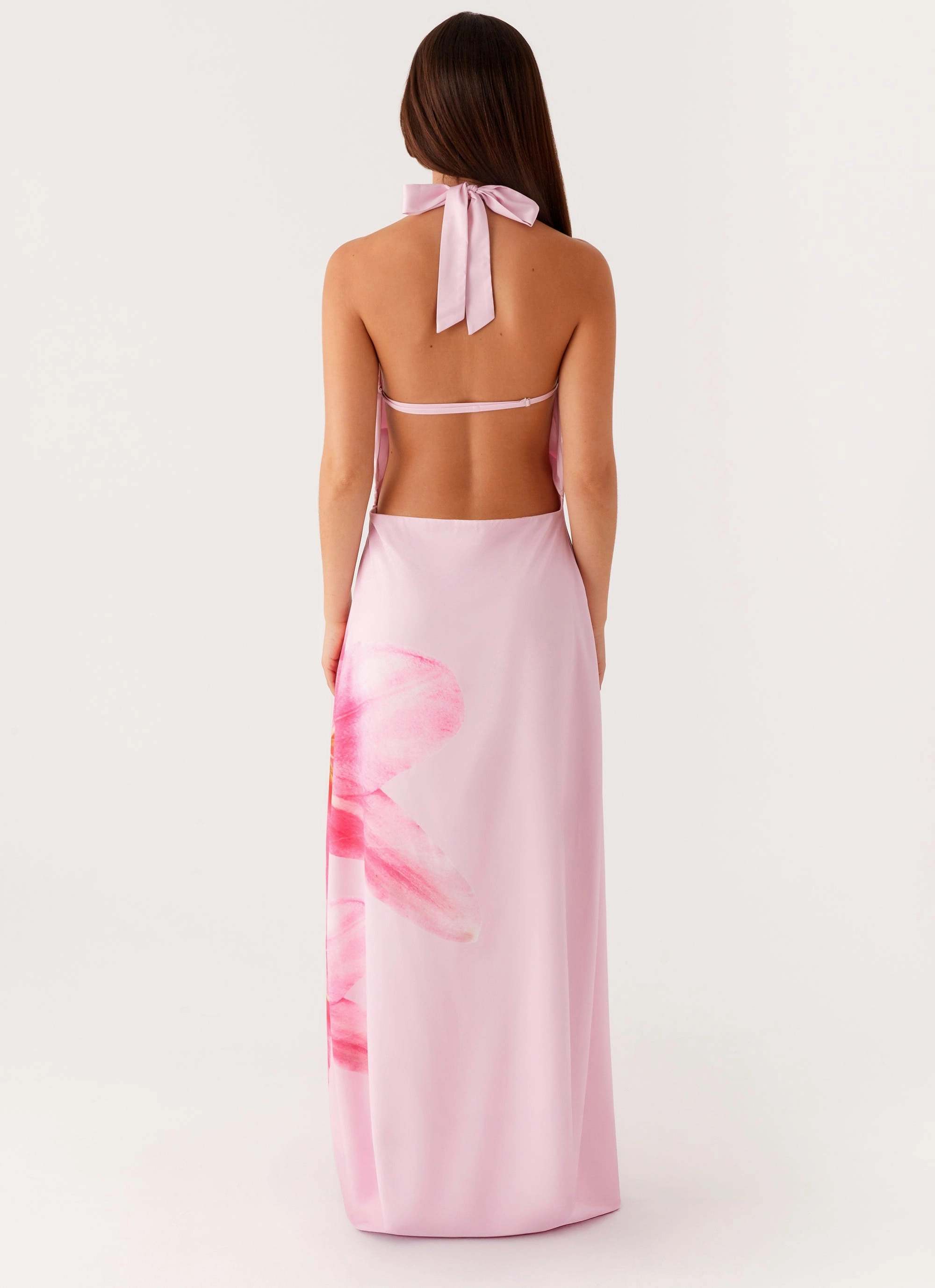 Street Casual Bryony Cowl Maxi Dress - Pink