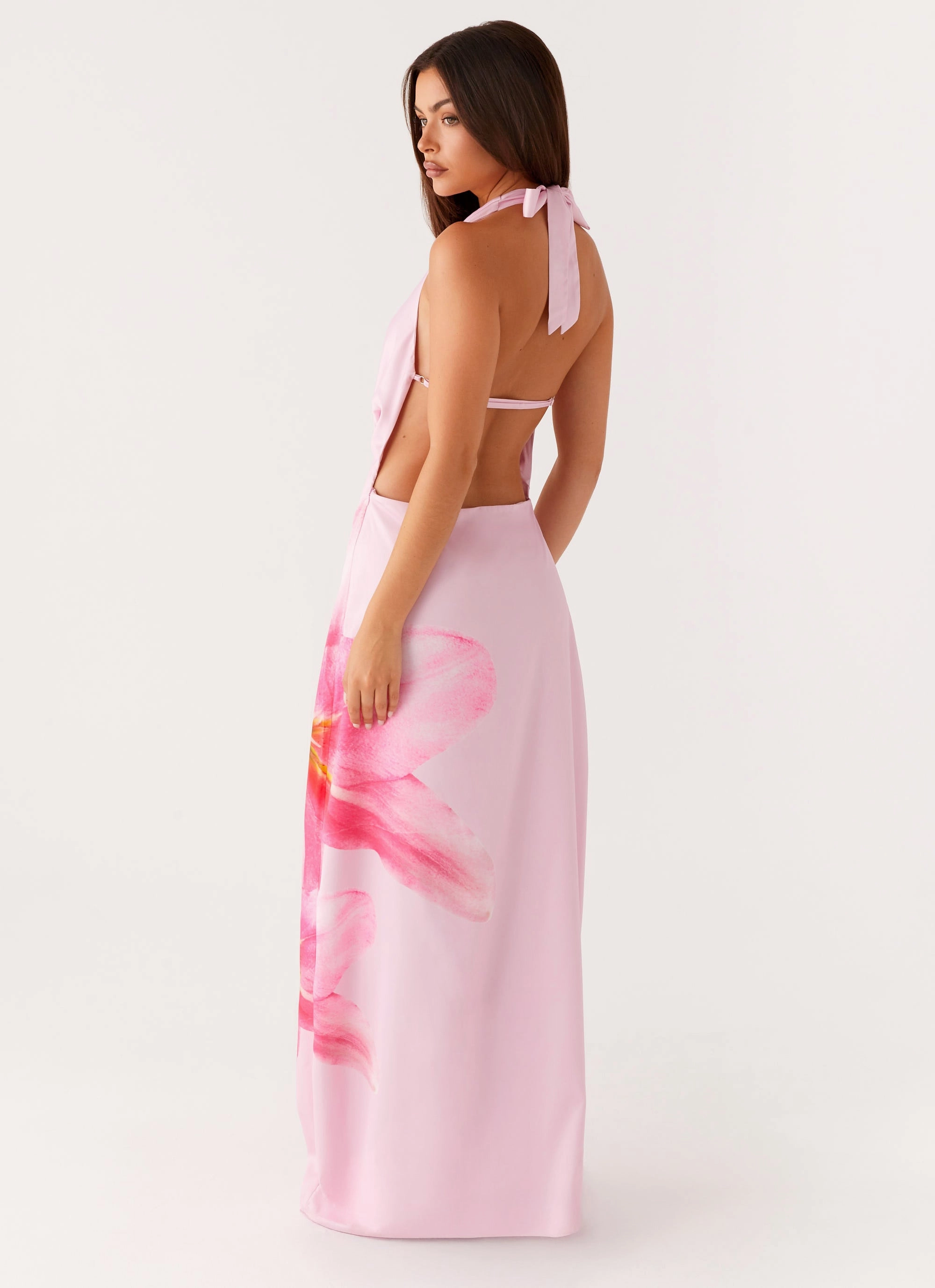 Evening Event Outfit Boost Bryony Cowl Maxi Dress - Pink