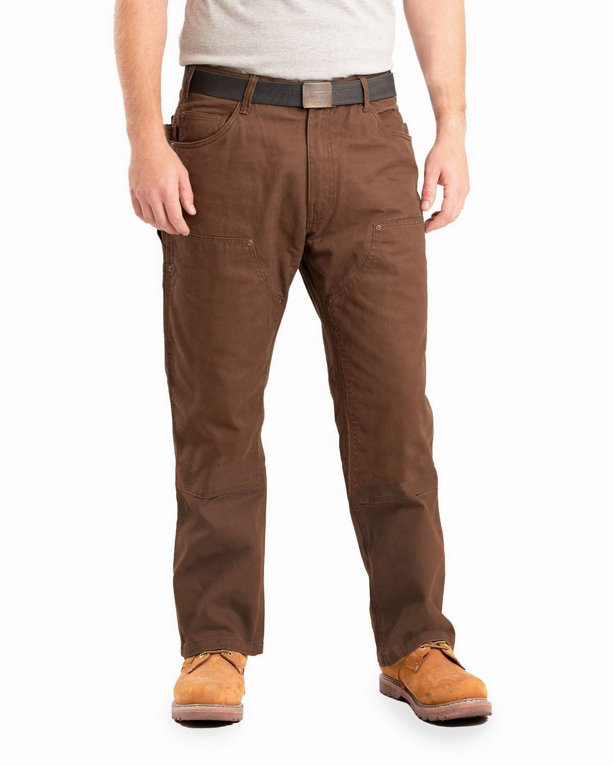 Berne Mens Highland Double-Front Duck Bark 100% Cotton Pants Trendy Fit