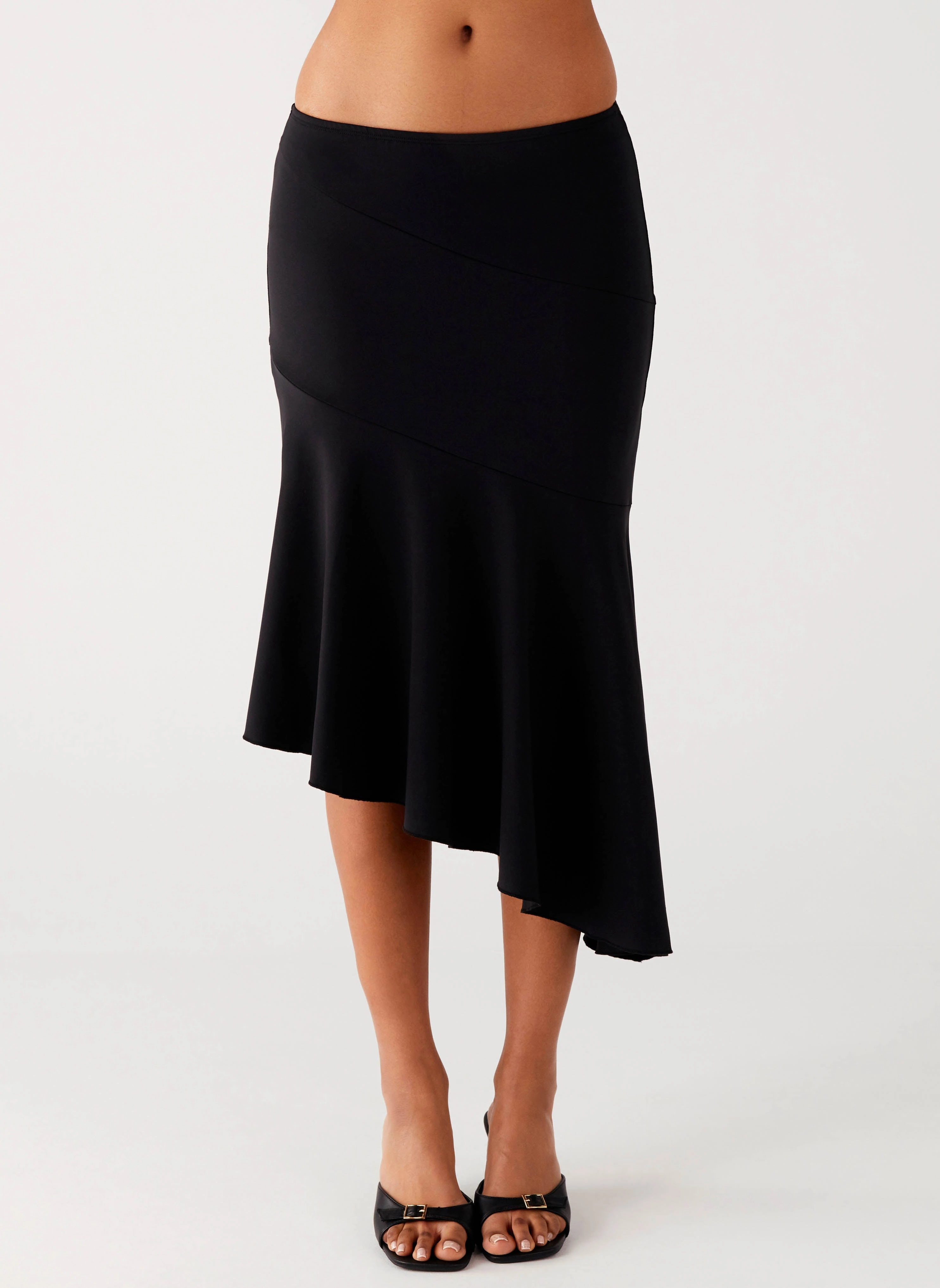 Wonderlust Midi Skirt - Black Warm Insulation