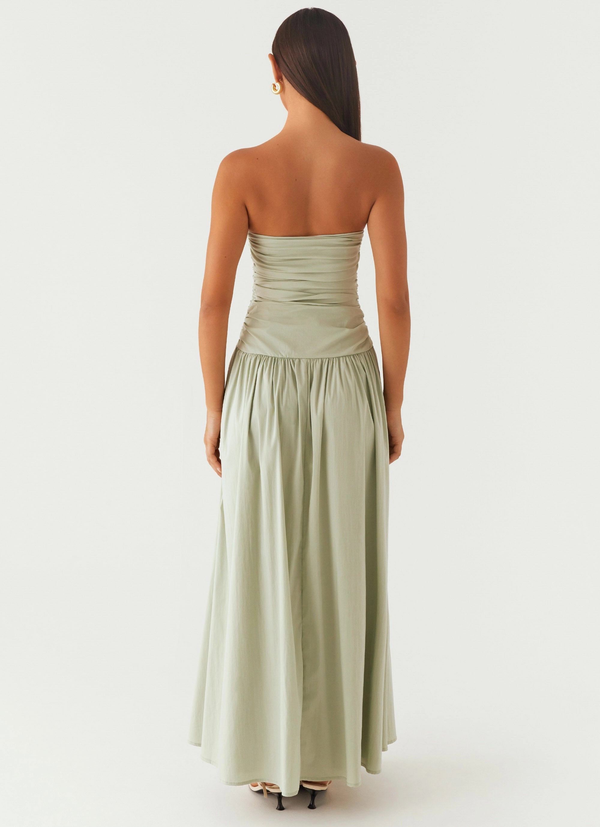 Carmel Maxi Dress - Sage Zippered Jacket