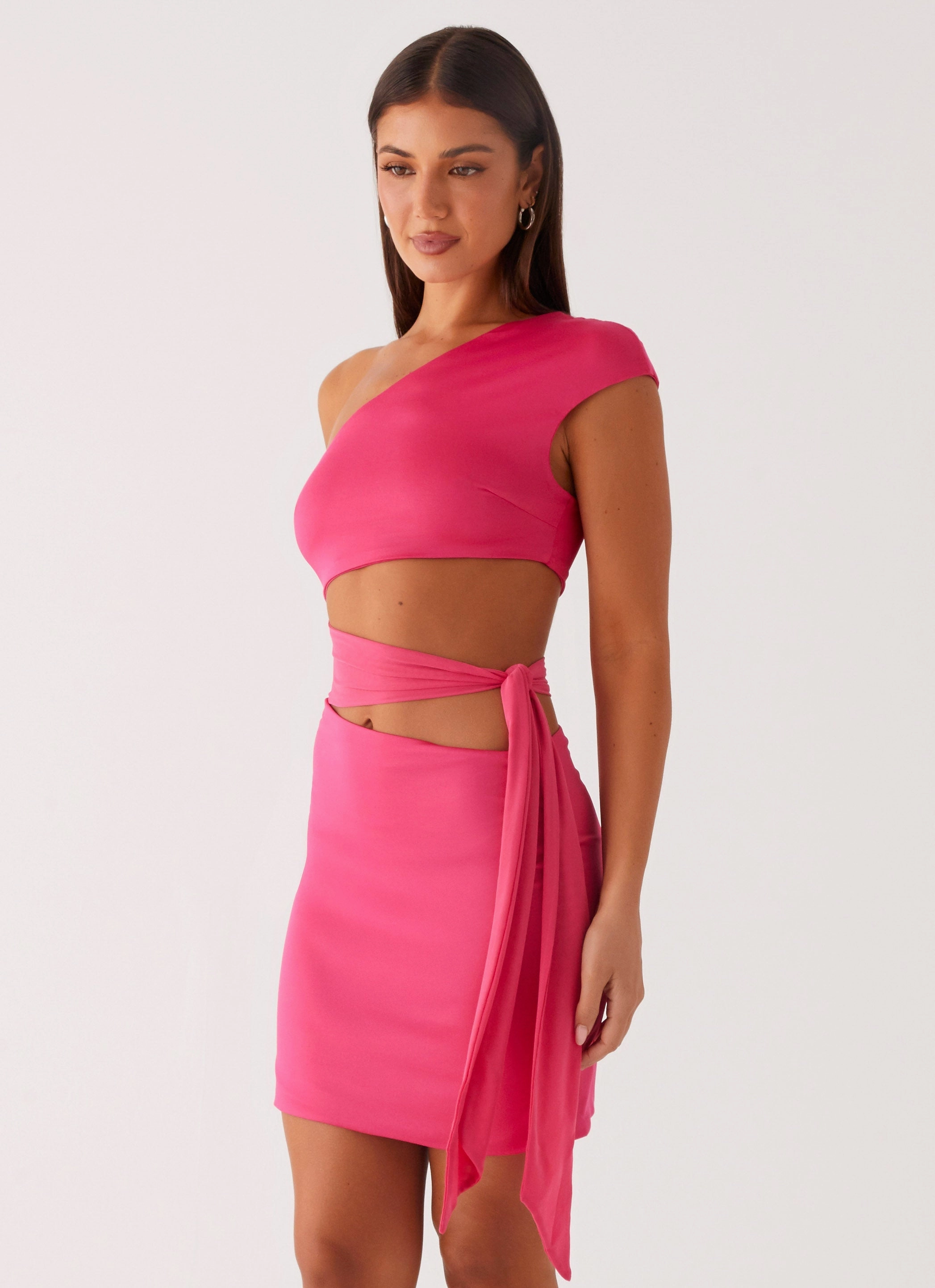 Stylish Silhouette Amara Mini Dress - Hot Pink