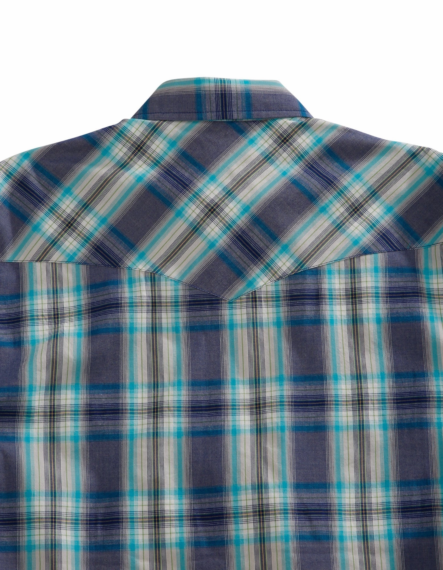 Tropical theme Tin Haul Mens Blue 100% Cotton Grid Plaid L/S Shirt