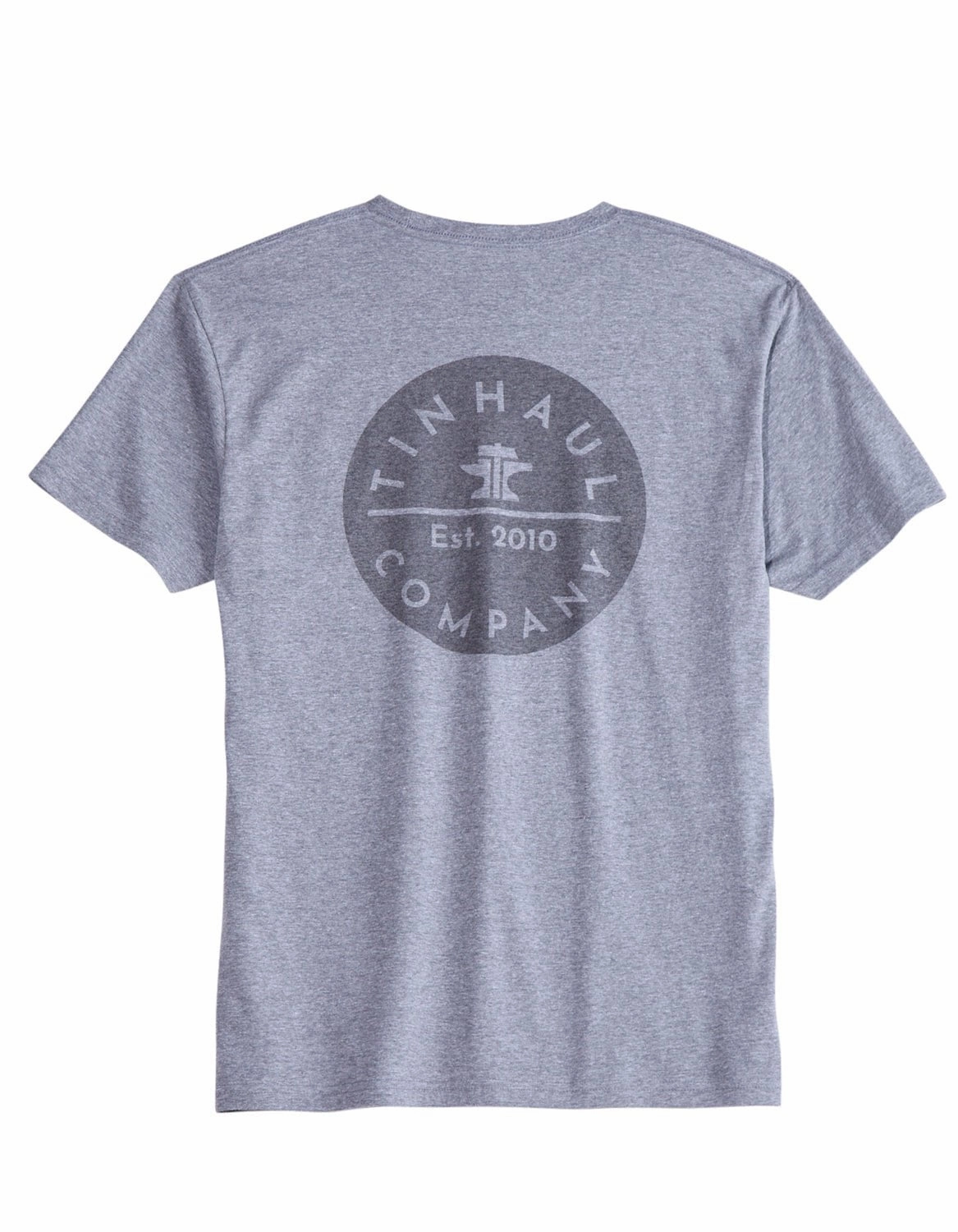 Chic Comfort Wear Tin Haul Mens Company Circle Grey Poly/Cotton S/S T-Shirt