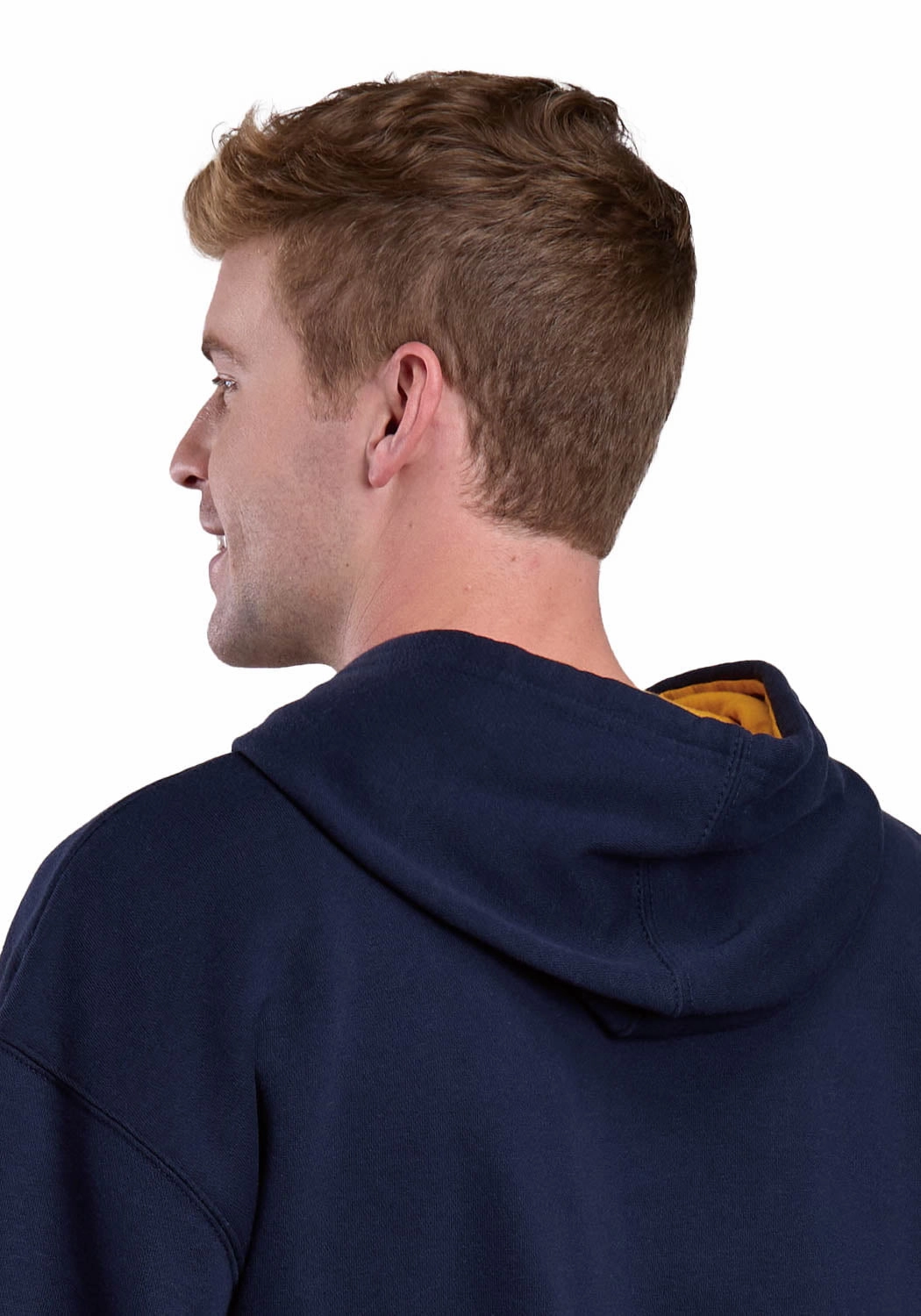 Tin Haul Mens Logo In Sunset Colors Navy/Gold Cotton Blend Hoodie Casual Outdoor Look