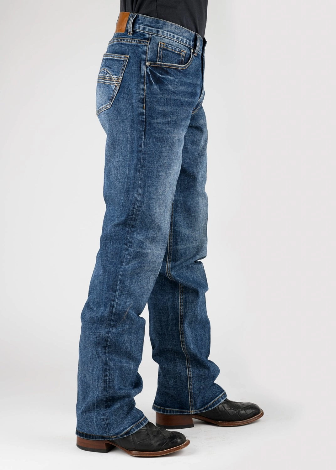 Day To Night Urban Uniform Tin Haul Mens Regular Joe Seam Back Blue Cotton Blend Jeans