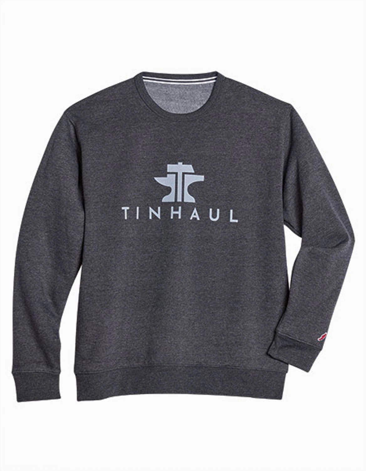 Tin Haul Mens Ultra Soft Fleece Heather Charcoal Poly/Cotton Sweatshirt Microfiber Material color block