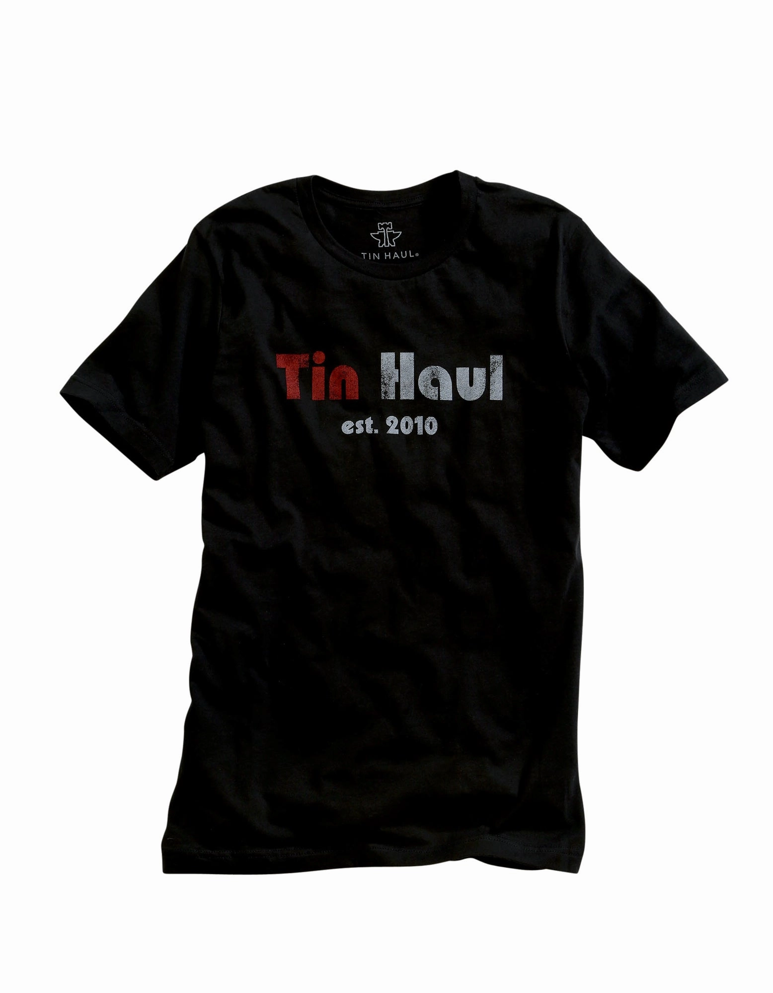 Tin Haul Unisex Black 100% Cotton est 2010 S/S T-Shirt bohemian flair