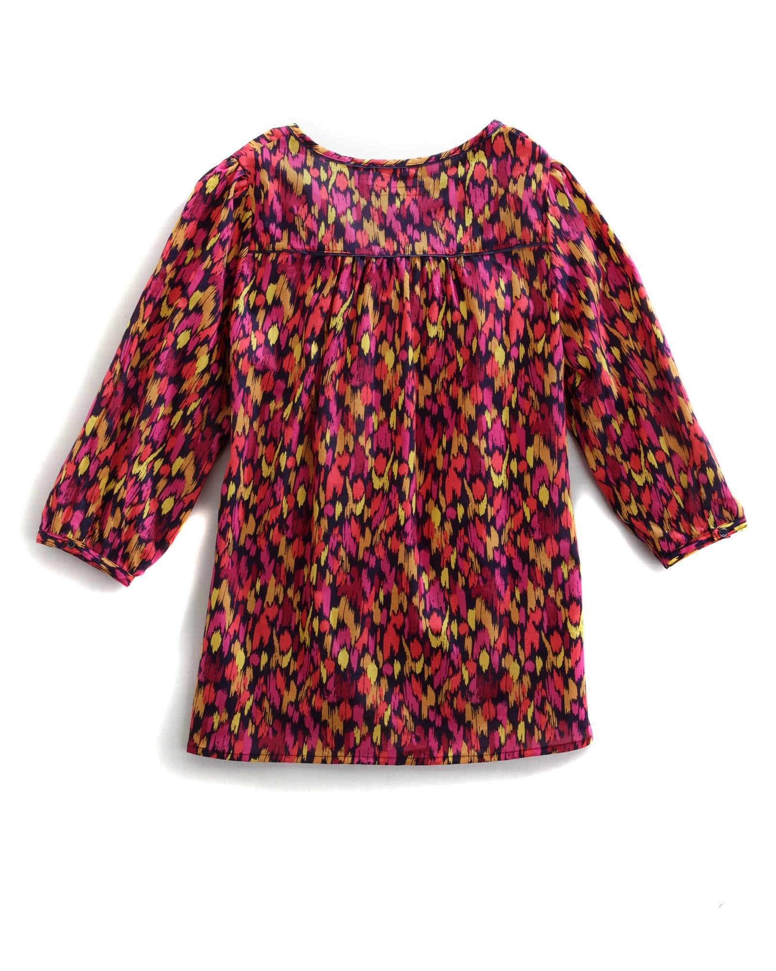 Tin Haul Womens 9495 Confetti Camo Multi-Color 100% Cotton S/S Blouse Pullover Design Customizable Option