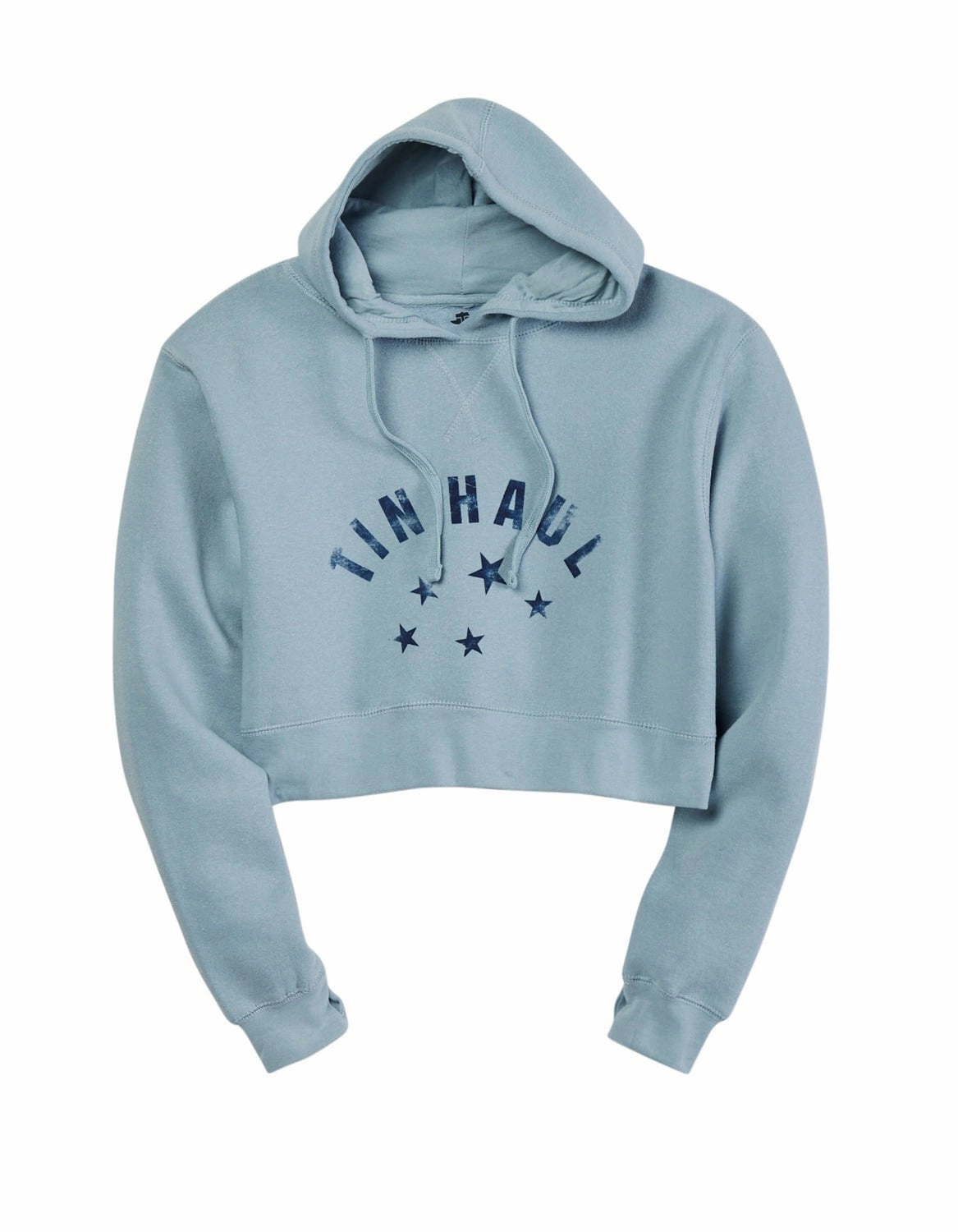 Ventilated Back Impact Absorbing Back Panels Tin Haul Womens Dropped Stars Light Blue Cotton Blend Hoodie