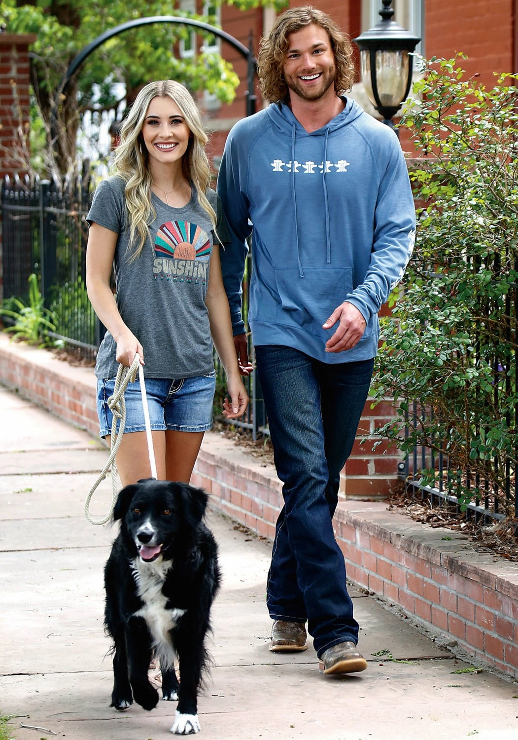 Beach Wear Adjustable Cuff Closure Tin Haul Womens Hello Sunshine Serape Grey Poly/Rayon S/S T-Shirt