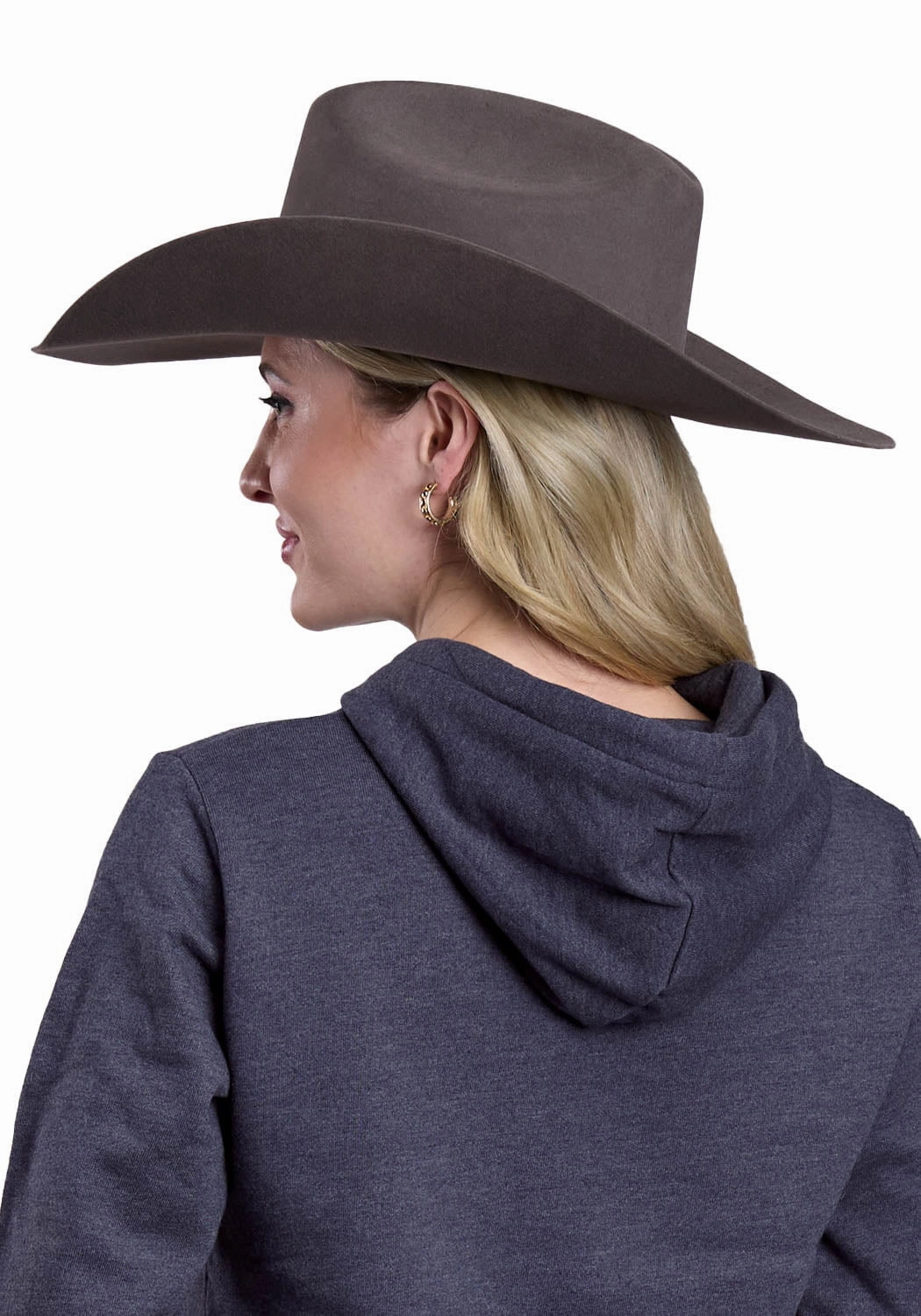 Poly Blend Tin Haul Womens Horse Drinking The Ocean Navy Cotton Blend Hoodie