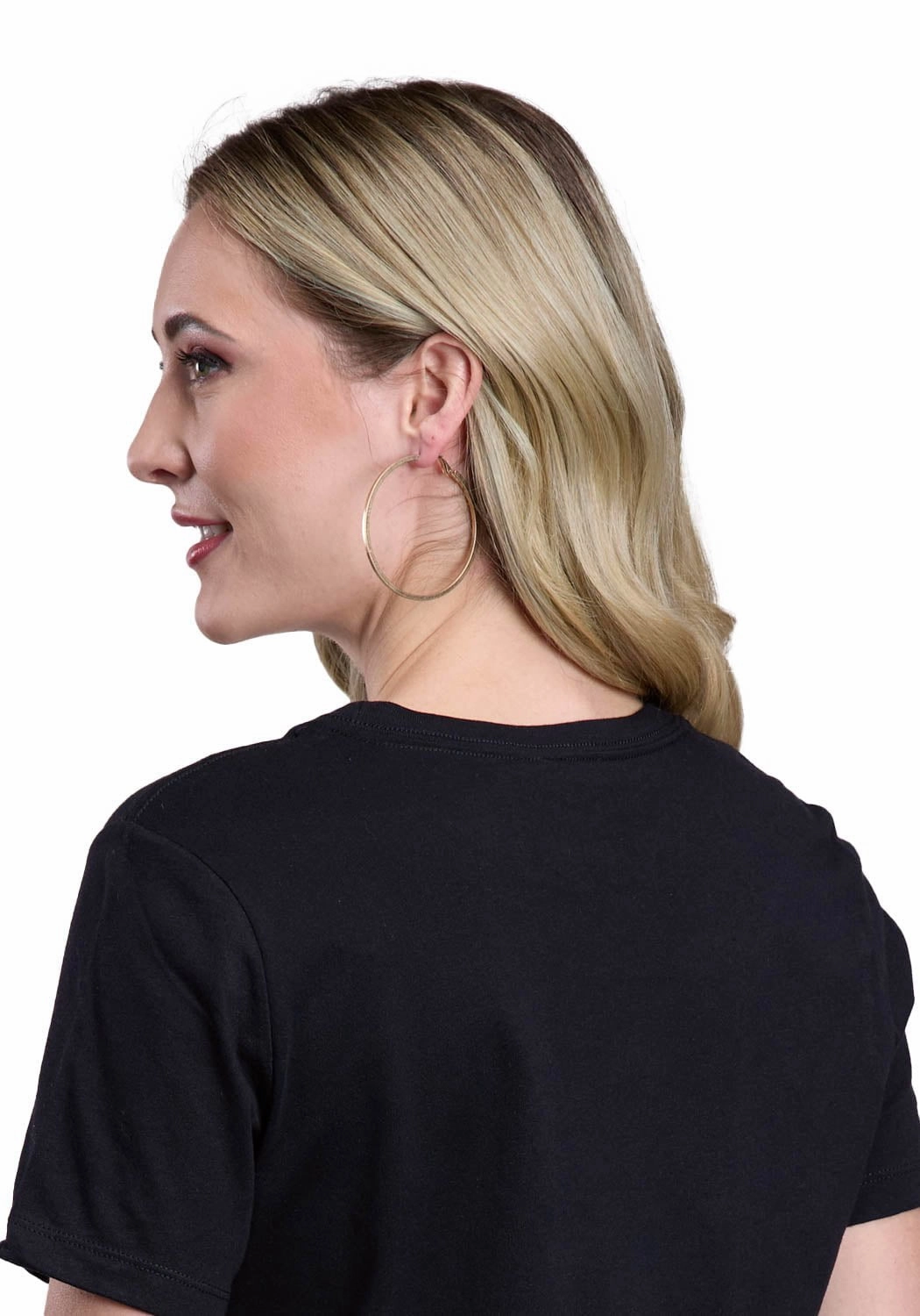 Tin Haul Womens Horseshoe With Scenery Black Cotton Blend S/S T-Shirt Classic Design