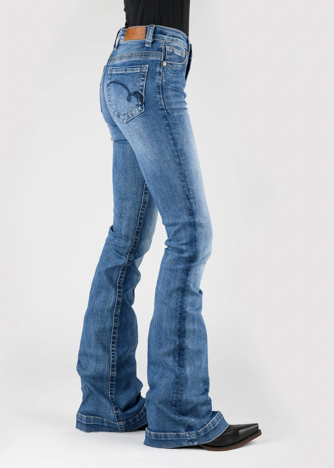 Street Ready Tin Haul Womens Libby Navy Deco Blue Cotton Blend Jeans