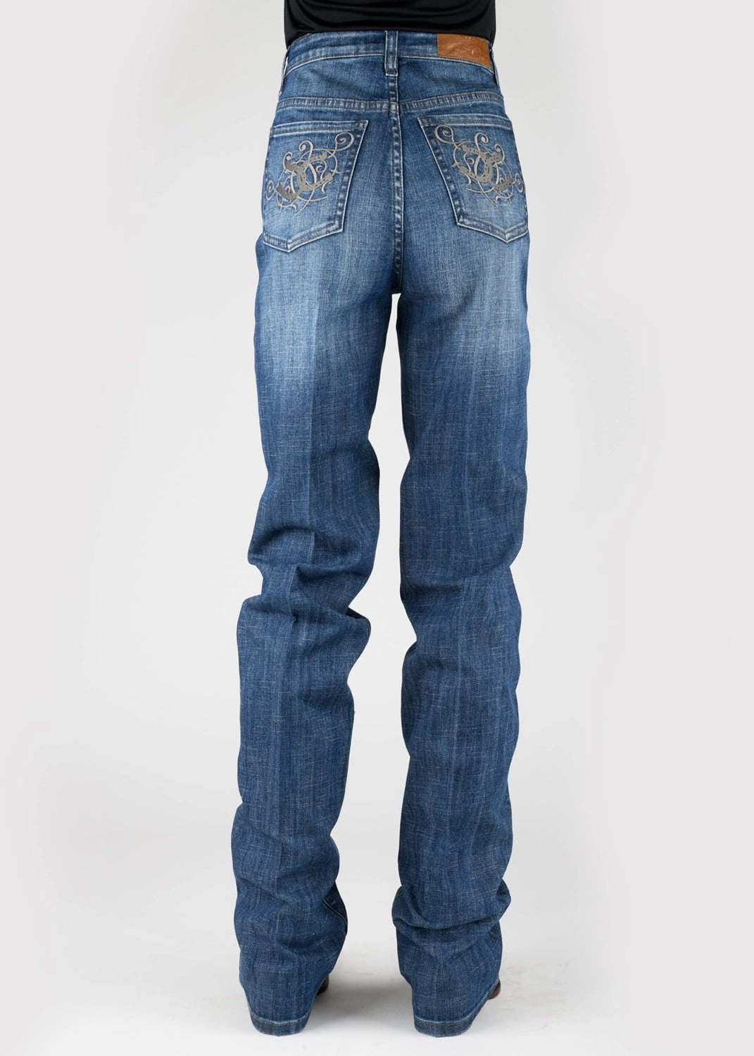 Tin Haul Womens Rachel Double Horseshoe Blue Cotton Blend Jeans Always Appropriate Youth Style Office Wear