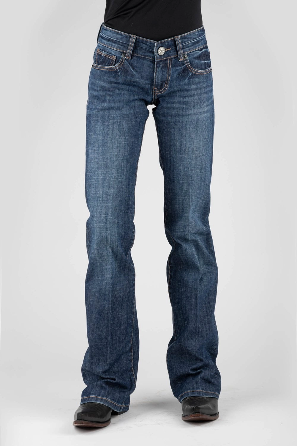 Softened Lining Sustainable Road Trip Tin Haul Womens Rosie Double X Loop Blue Cotton Blend Jeans