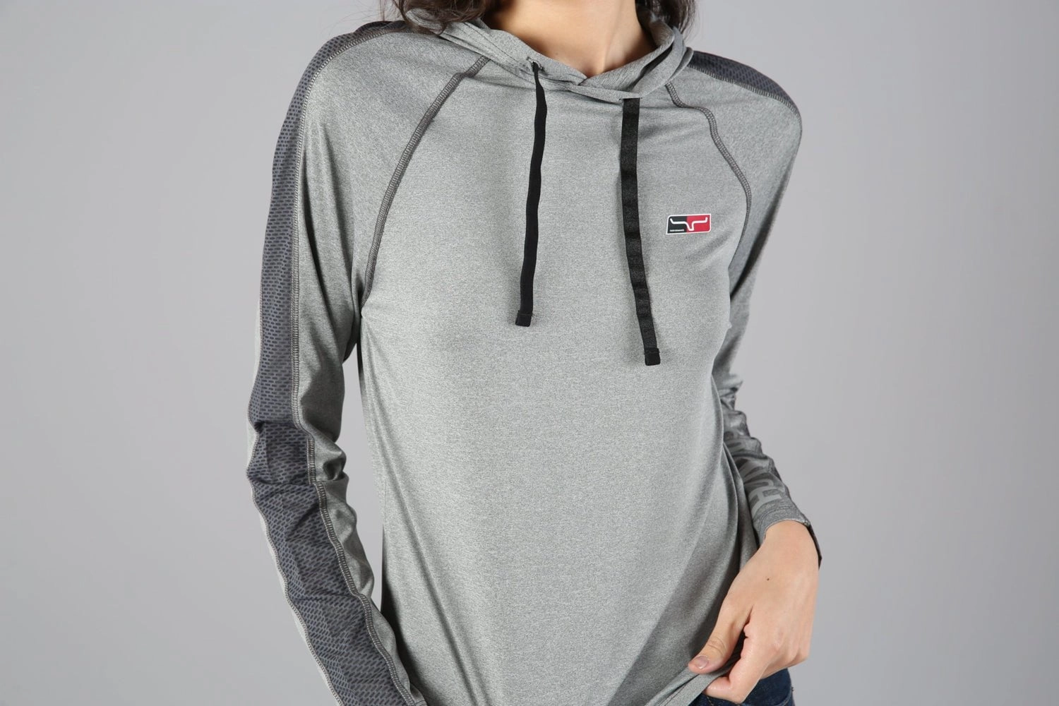 ReversibleStyle Kimes Ranch Womens Kunoichi Hood Grey Heather Polyester Hoodie