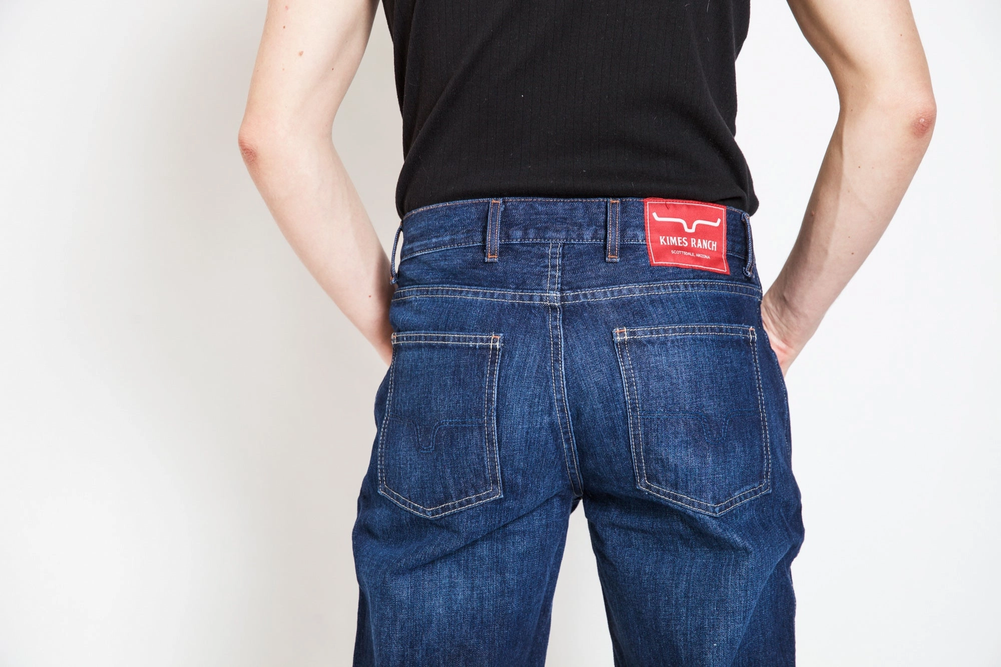 Utility Look Kimes Ranch Mens Dillon Jeans Blue 100% Cotton Wide Bootcut