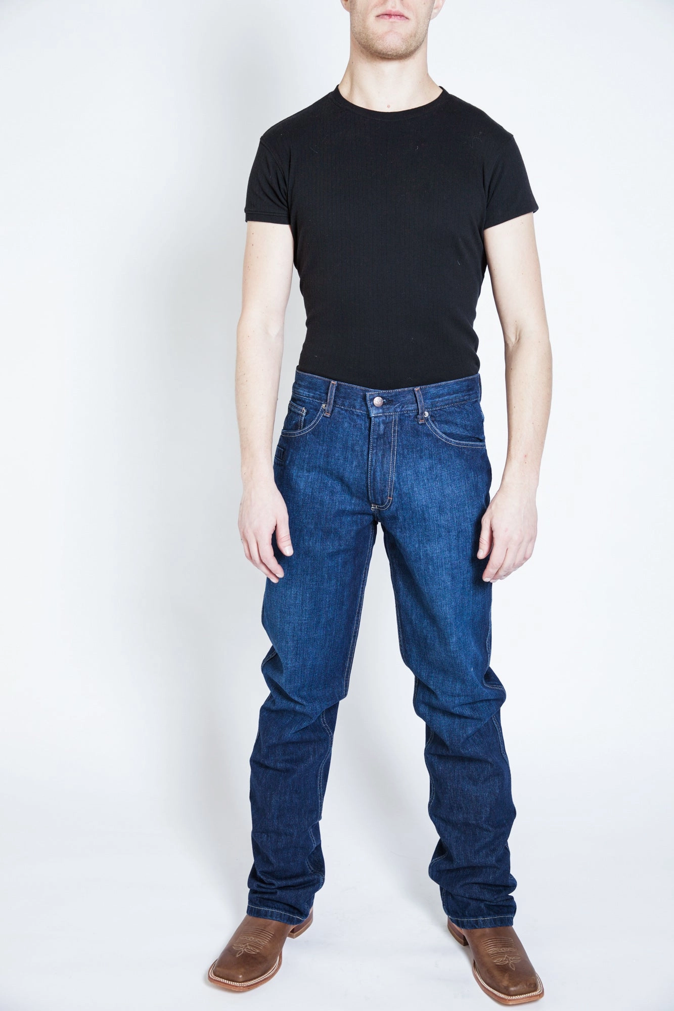 Kimes Ranch Mens Dillon Jeans Blue 100% Cotton Wide Bootcut Core Layer