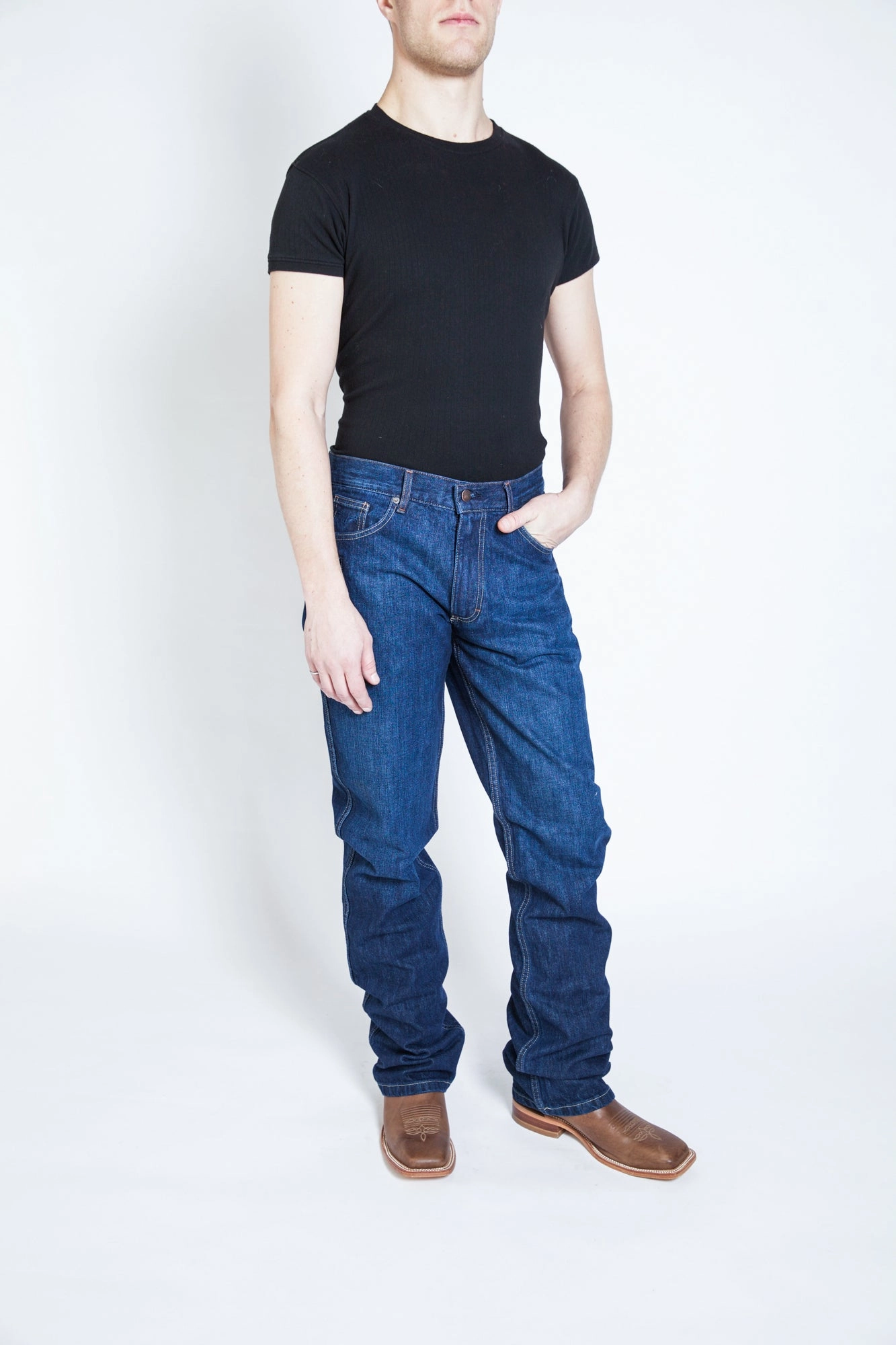 Artist Vibe Everyday Kimes Ranch Mens Dillon Jeans Blue 100% Cotton Wide Bootcut