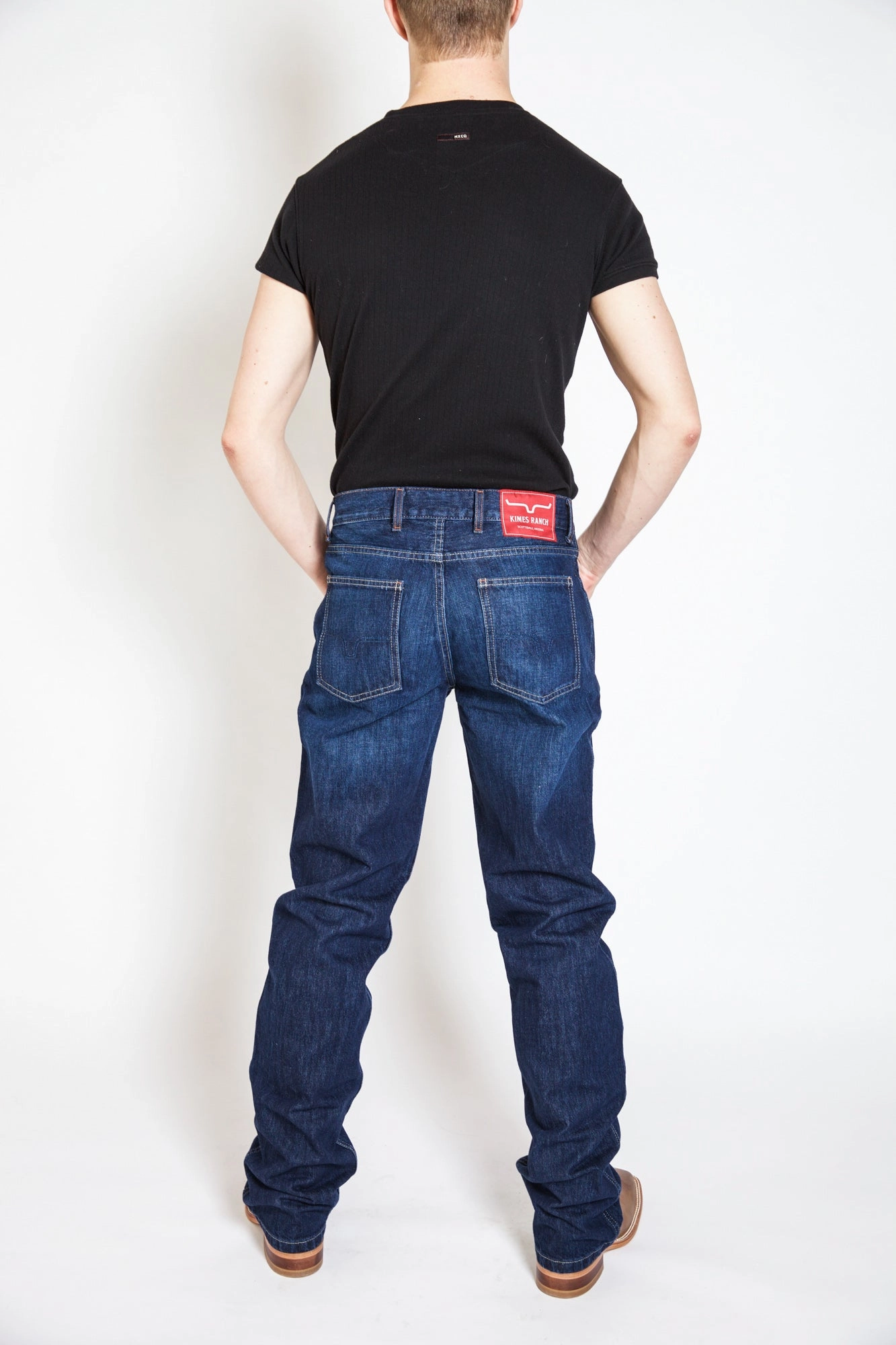 Neutral Daily Wear Adult Fashion Kimes Ranch Mens Dillon Jeans Blue 100% Cotton Wide Bootcut
